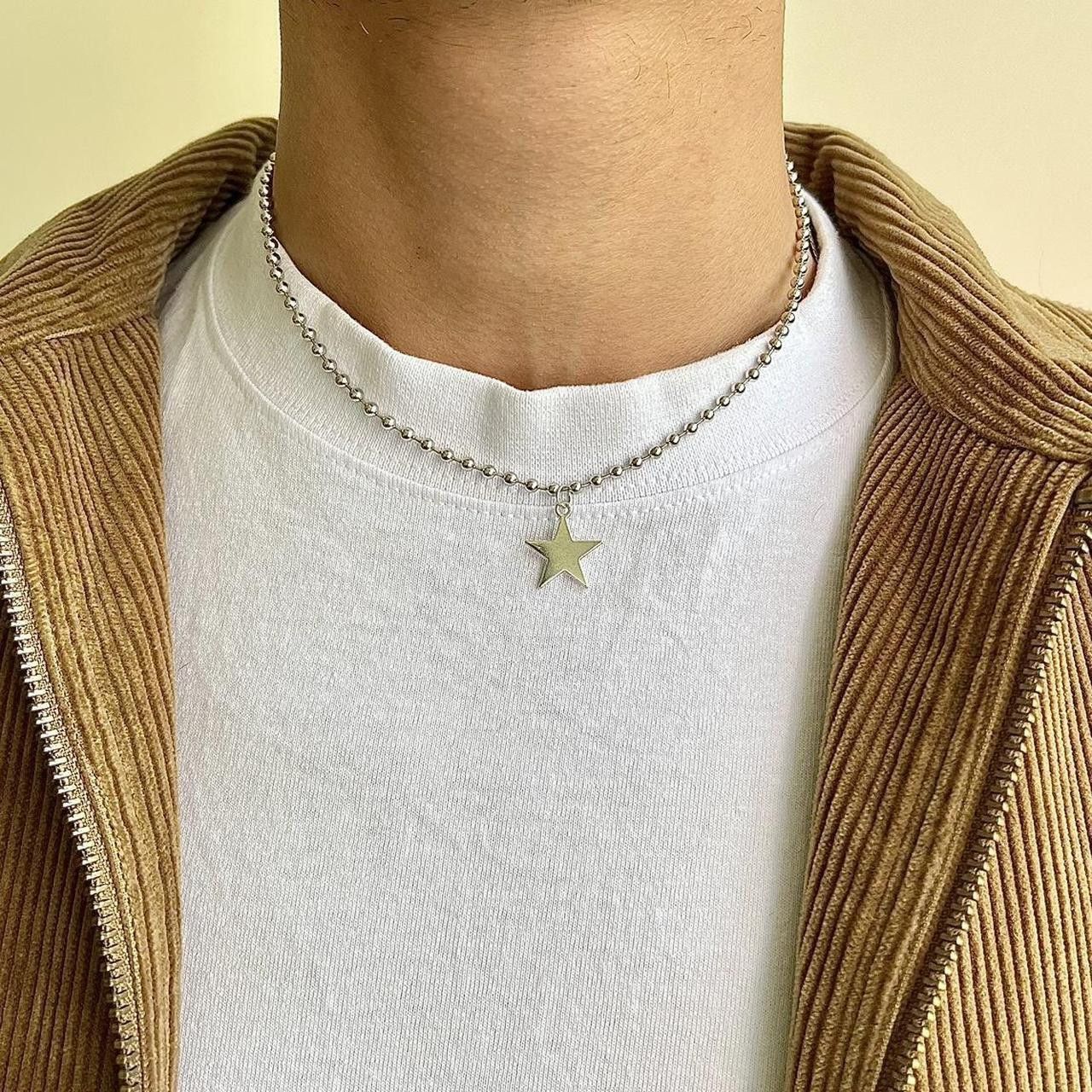 Jewelry y2k 2000s vintage style silver gothic star pendant necklace Size ONE SIZE - 2 Thumbnail