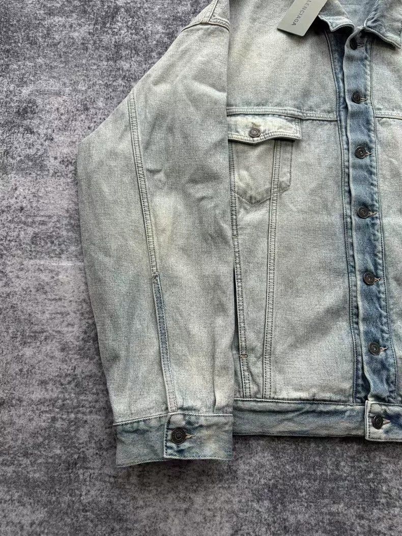 Balenciaga Balenciaga Worn Patch Inside Out Denim Jacket Size US L / EU 52-54 / 3 - 3 Thumbnail