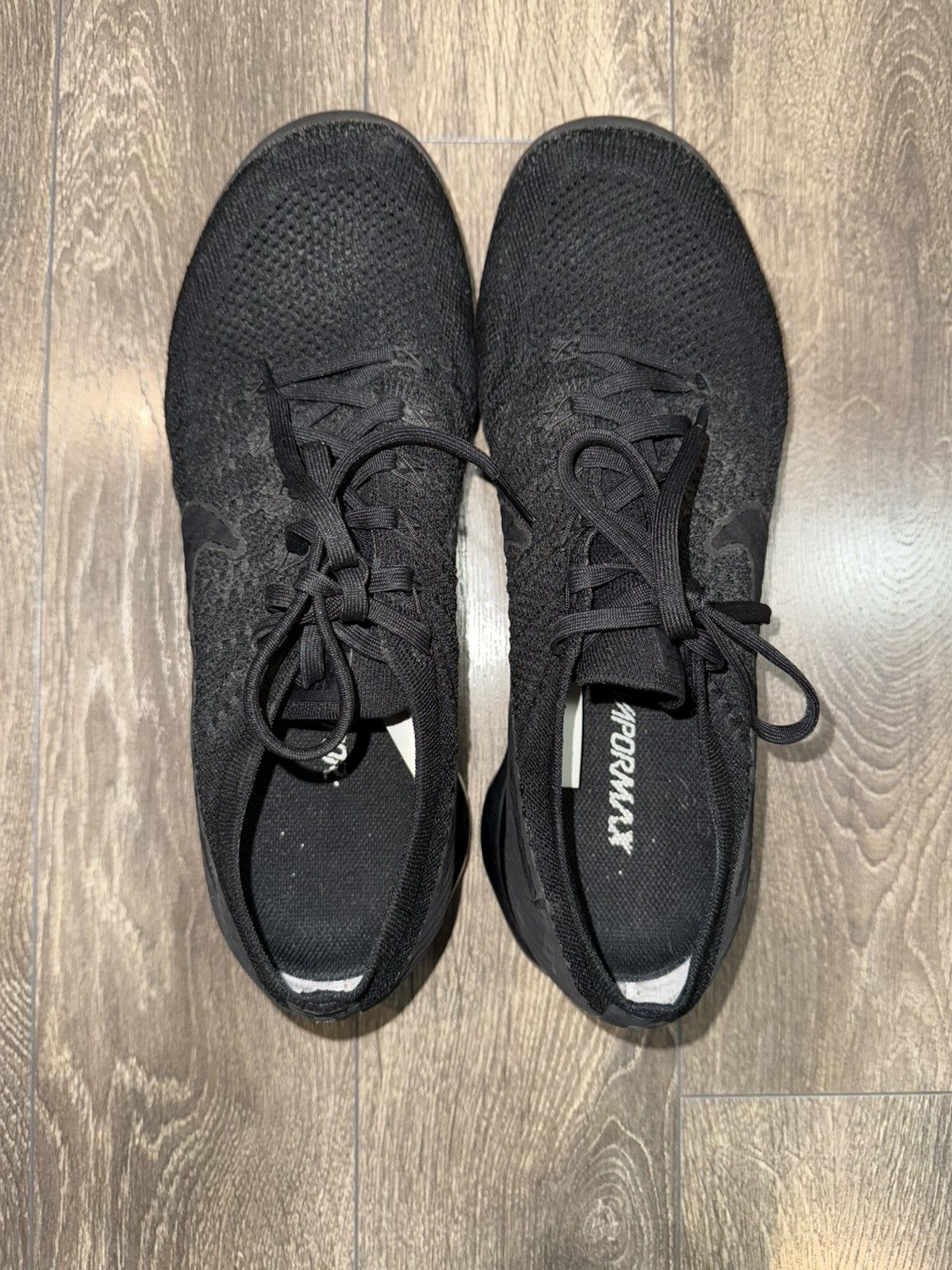 Nike Nike Air VaporMax Flyknit Triple Black Size US 12 / EU 45 - 6 Thumbnail