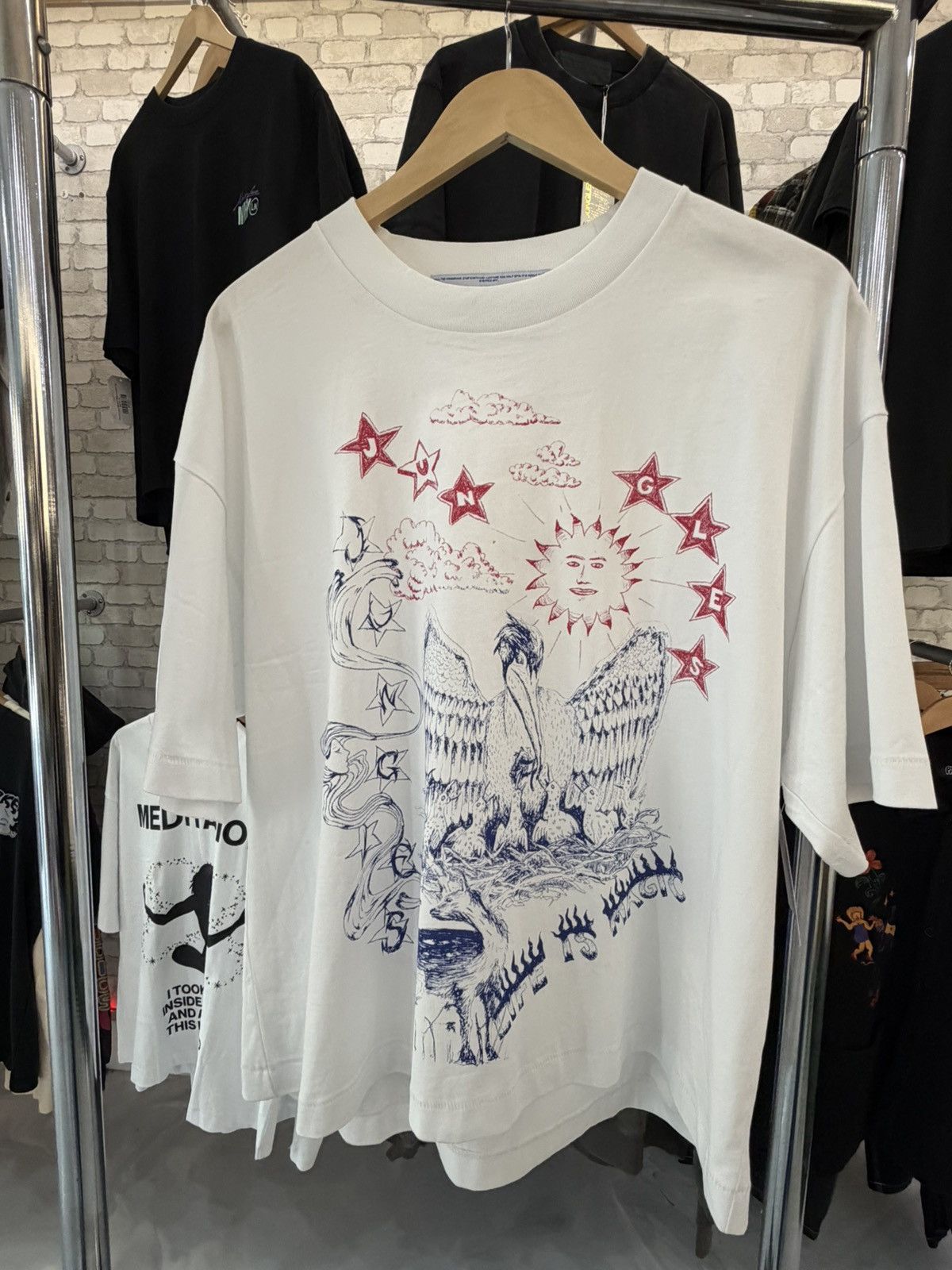 Other Jungles Jungles “ Scribbles “ White Tee Size US L / EU 52-54 / 3 - 1 Thumbnail