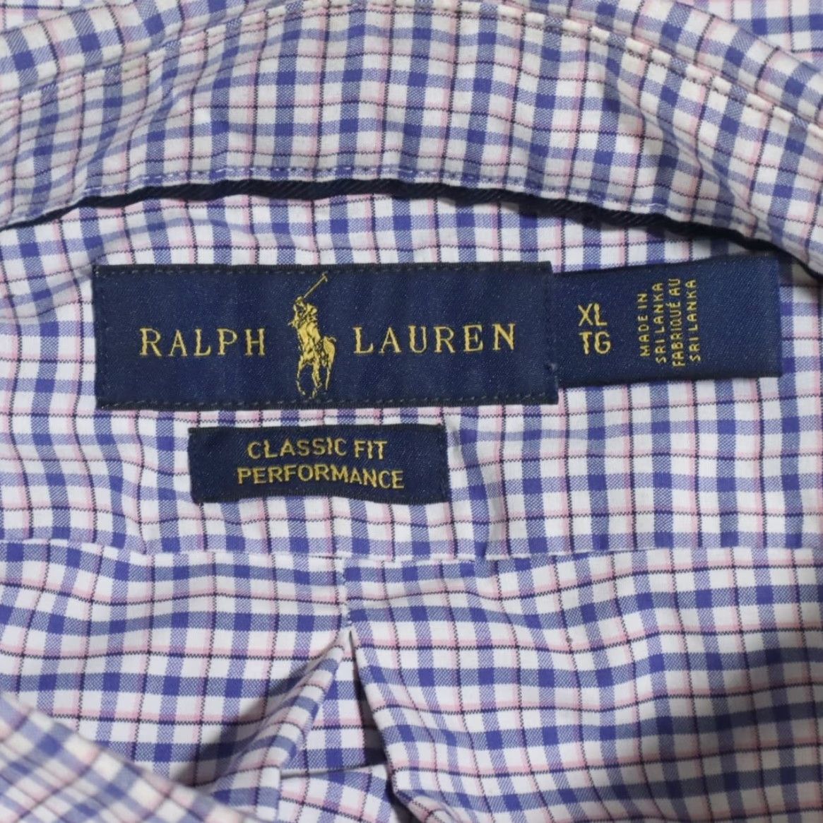 Ralph Lauren Ralph Lauren Performance Classic Fit Gingham Button Down Shirt Blue Men's XL Shirt Size US XL / EU 56 / 4 - 5 Thumbnail
