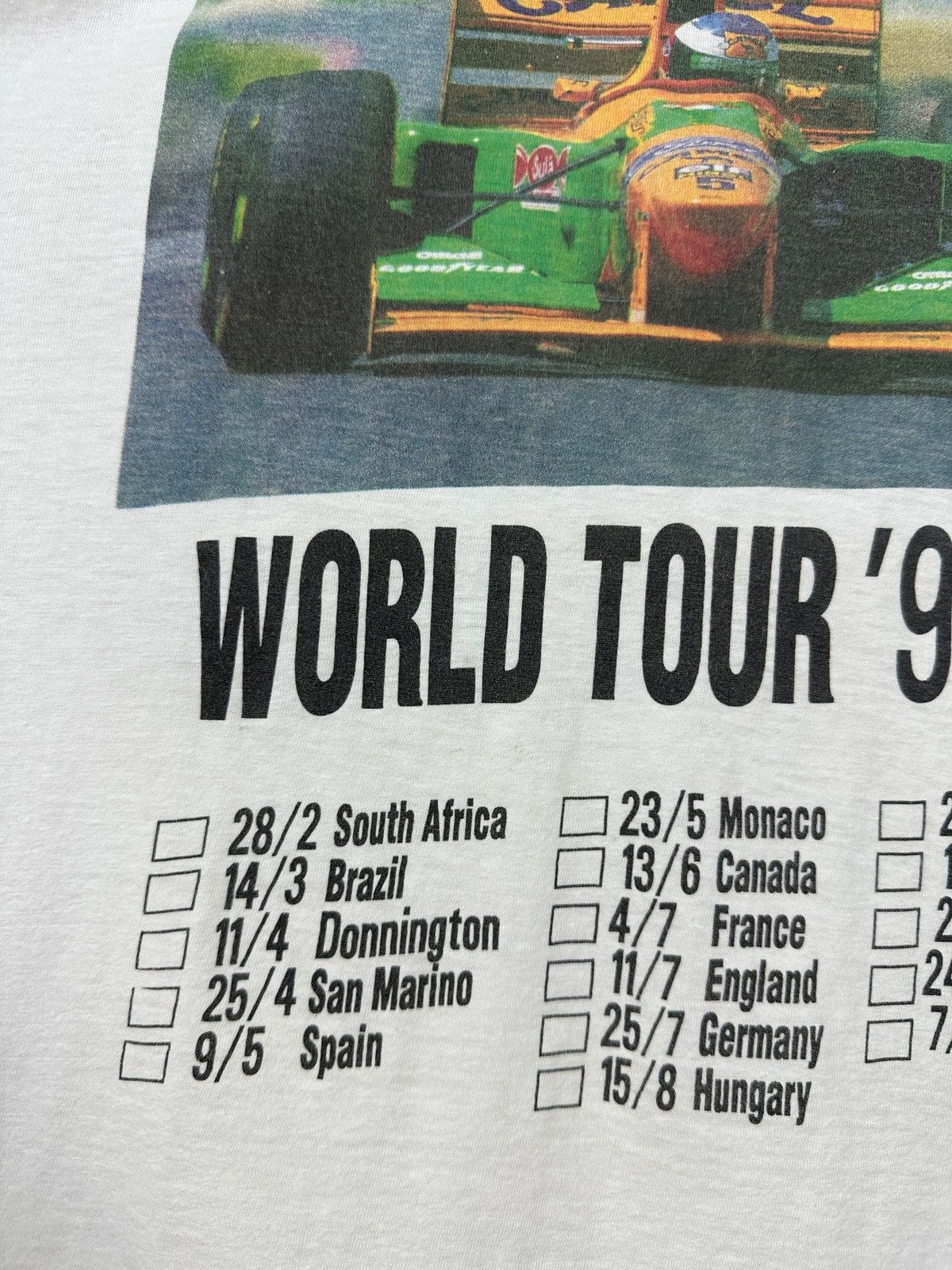 Formula 1 1993 Vintage G.P Hockenheim Benetton B193 Ford F1 Tour Tee Size US XXL / EU 58 / 5 - 8 Thumbnail