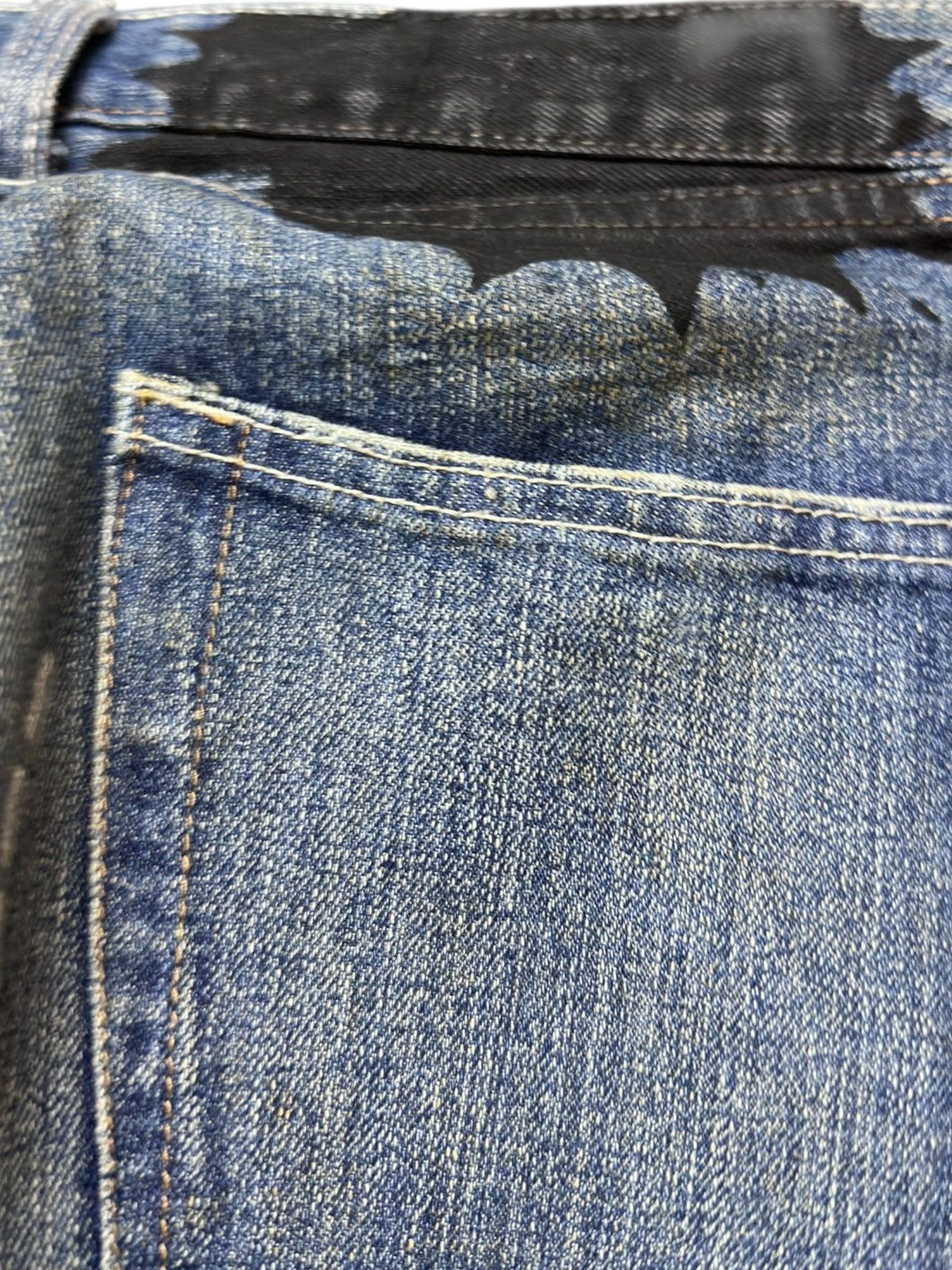 Antihero Vintage Antinero Whiskers Mudwash Sashiko Boro Denim Size US 32 / EU 48 - 7 Thumbnail