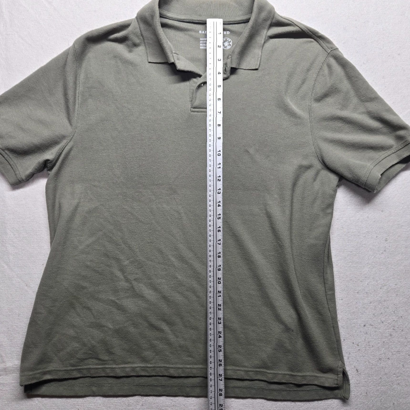 Vintage Saddlebred Polo Shirt Solid Green Short Sleeve XL Men Polo Shirt Casual Golf Rugby 2 Button Adult Mens XL Green Size US XL / EU 56 / 4 - 6 Thumbnail