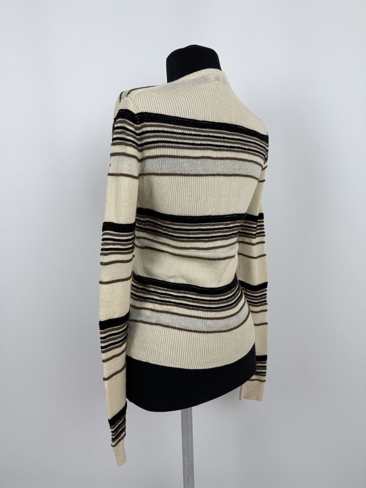 Theory $345 Theory Otto Stripped Wool Blend Cardigan S Size S / US 4 / IT 40 - 2 Thumbnail