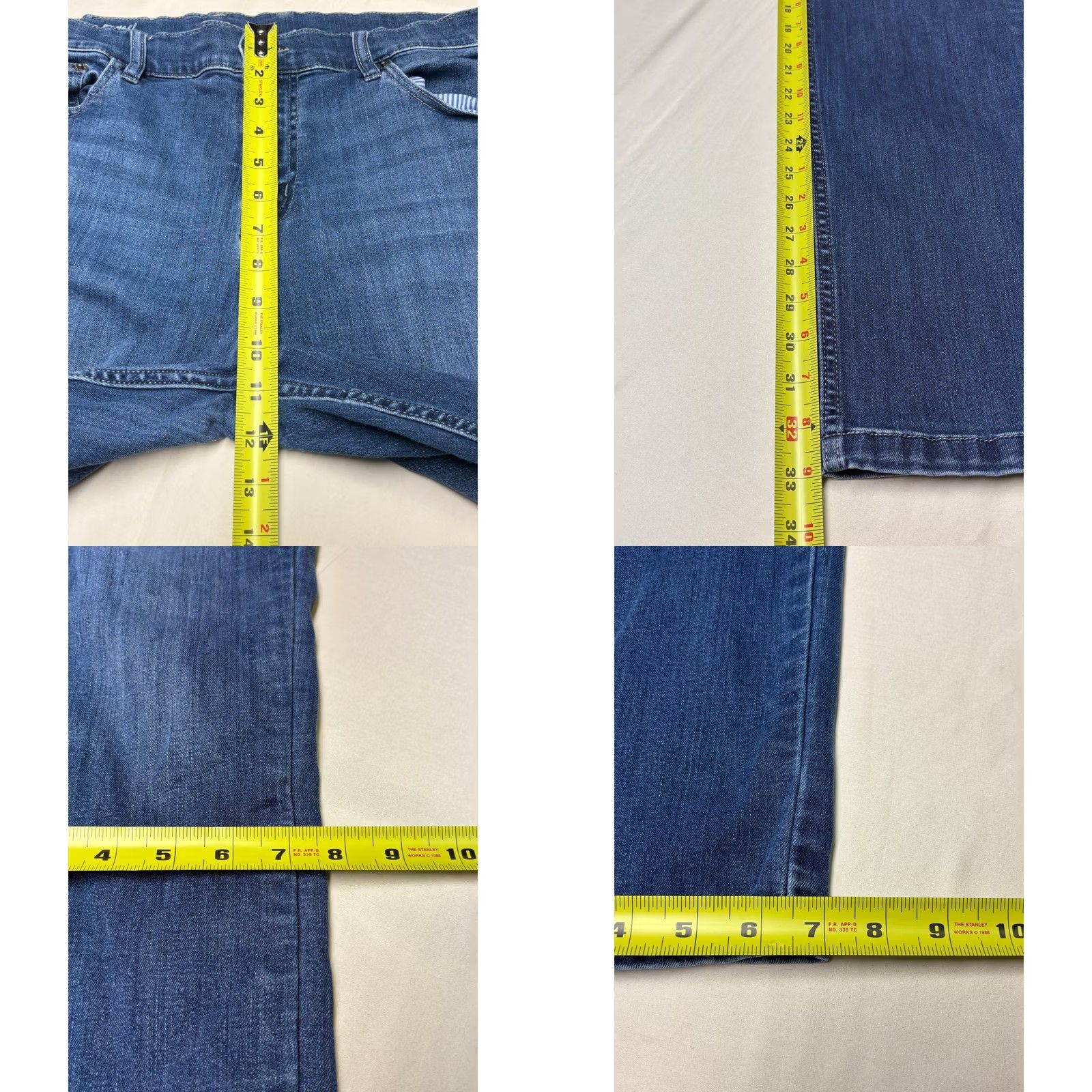Vintage Mugsy Jeans Mens Blue Wash Straight Leg Denim Pants 33x32 - Regular Fit, 5-Pocket, Stretch Jeans Size US 33 - 8 Thumbnail