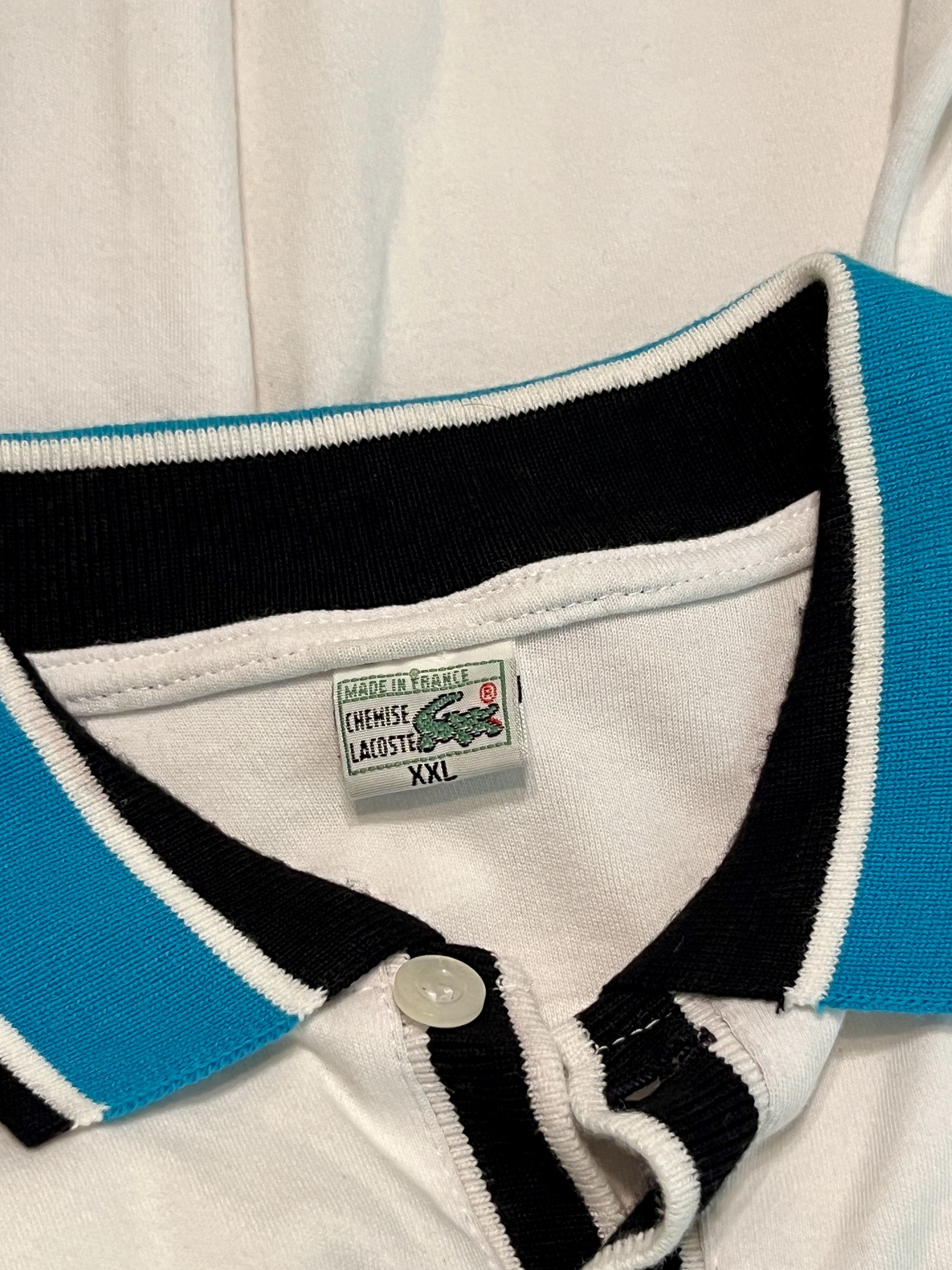 Lacoste Vintage Chemise Lacoste Polo XXL White Made in France Size US XL / EU 56 / 4 - 4 Thumbnail