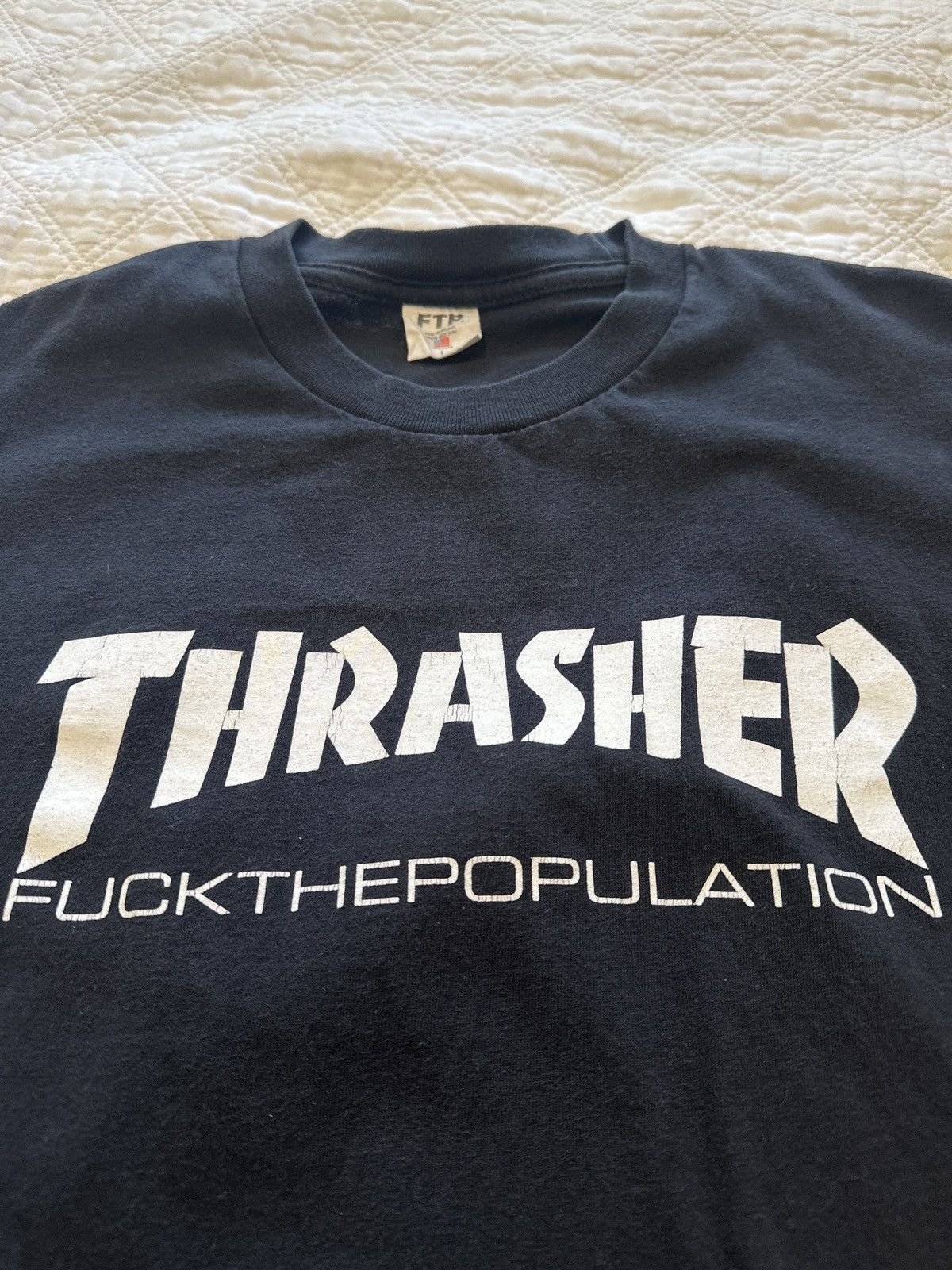 Fuck The Population Fuck The Population X Thrasher T shirt Black Large Size US L / EU 52-54 / 3 - 4 Thumbnail