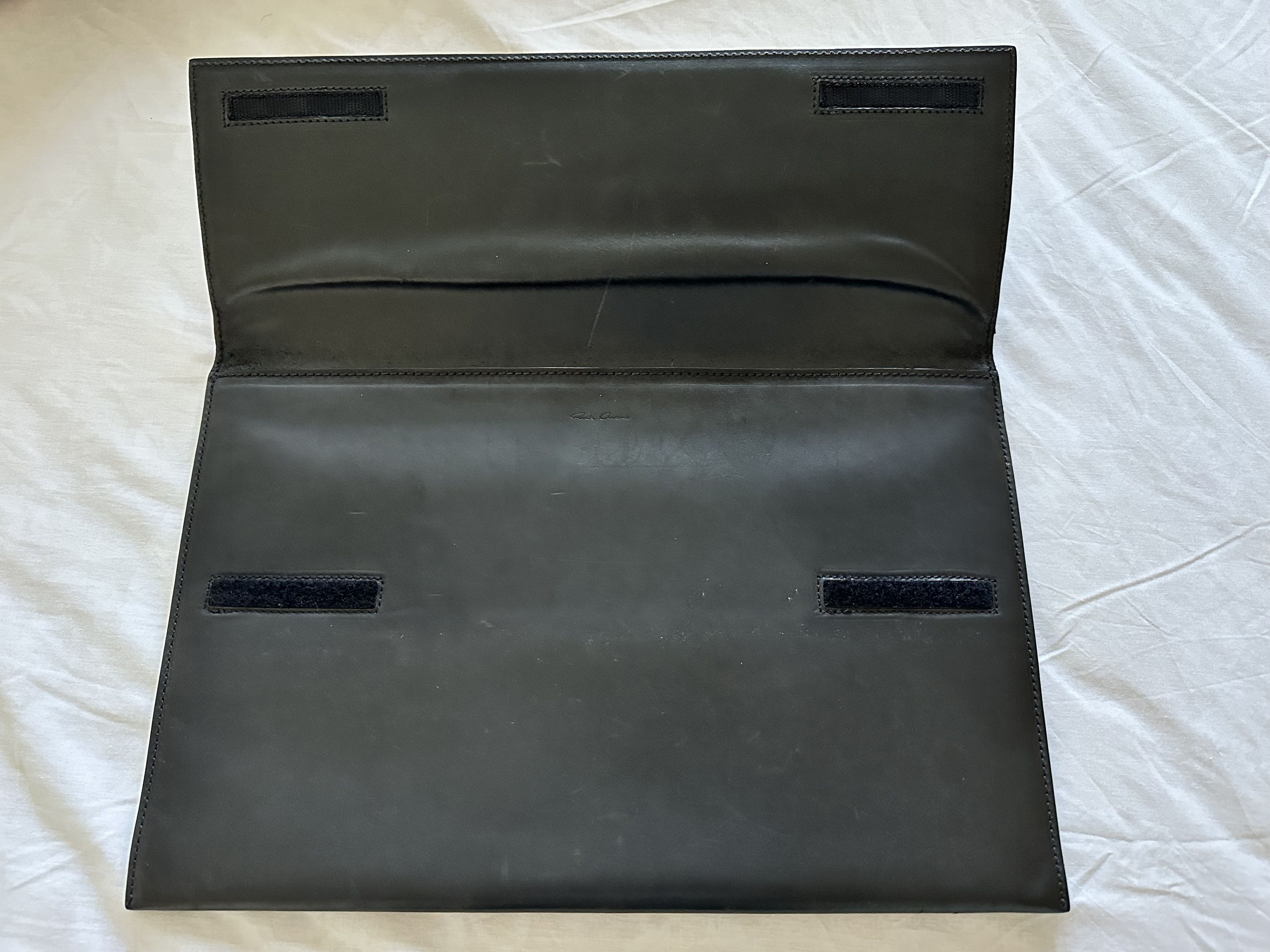Rick Owens Rick Owens Black Leather Computer Pouch Size ONE SIZE - 3 Thumbnail