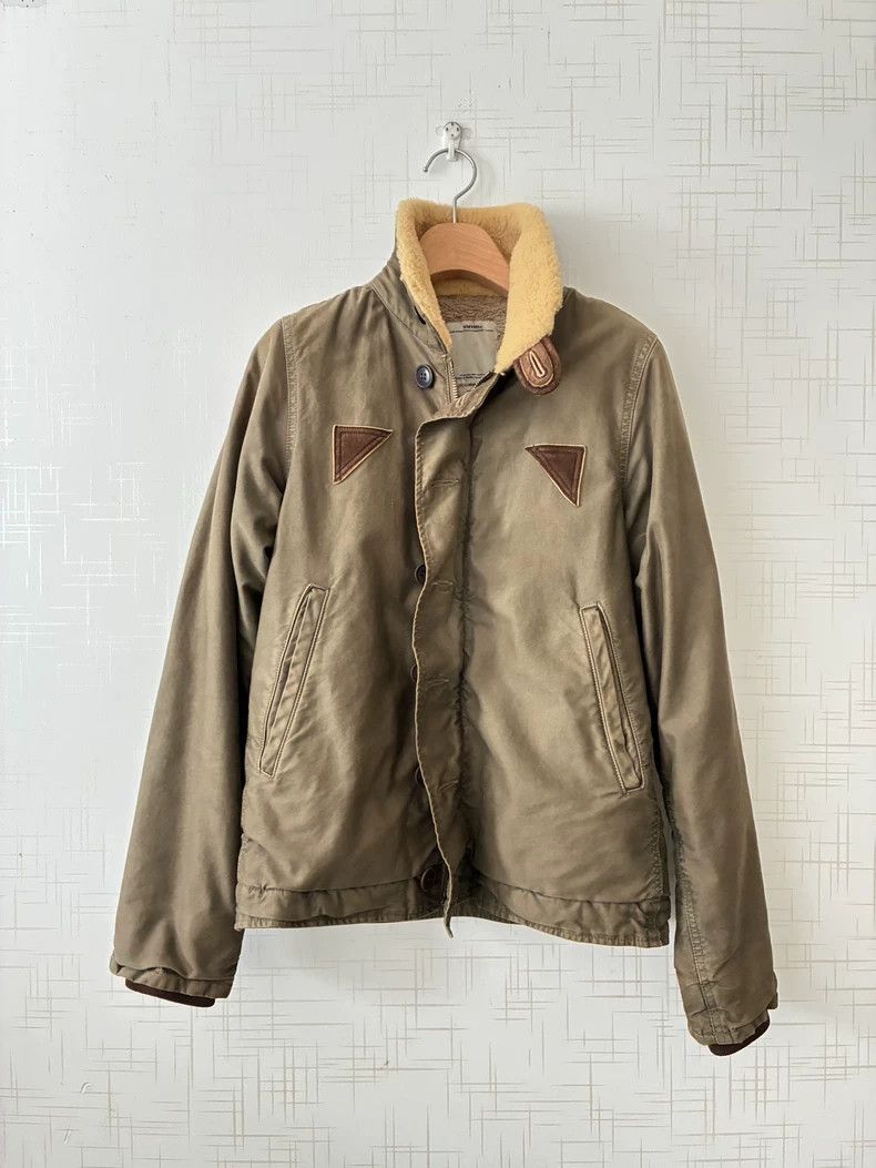 ジャケット・アウター visvim DECKHAND JACKET SHEEP LINING VISVIM - Deckhand Albacore Stripe and Shearling-Trimmed
