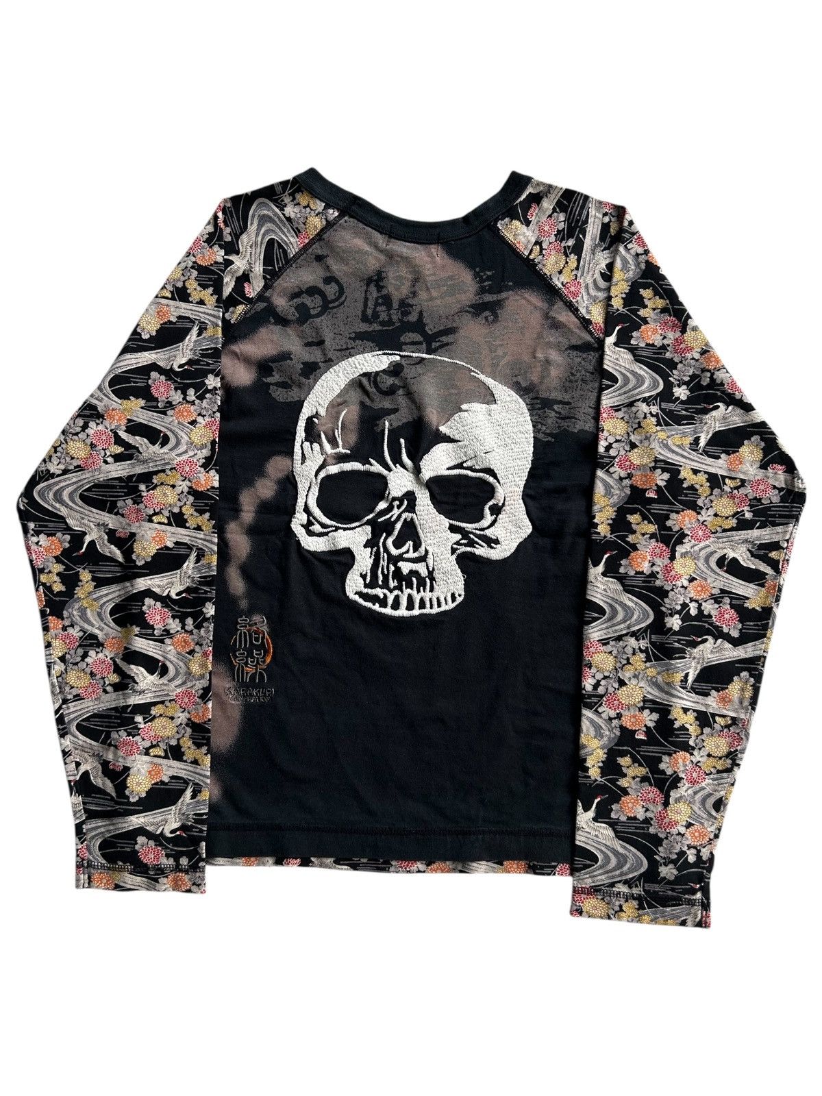Kapital Karakuri Japanese Skull Embroidered Faded Vintage Shirt Size US M / EU 48-50 / 2 - 1 Thumbnail
