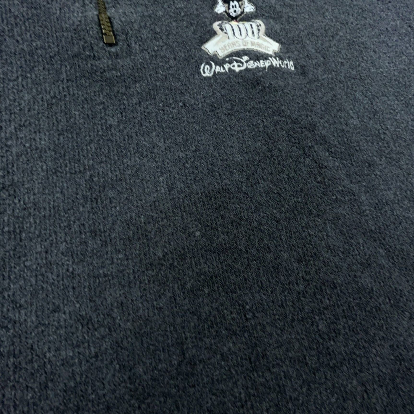 Disney VINTAGE Disney Mickey Mouse Disney Sweater Men XL Gray Fleece Pullover 1/4 Zip Logo Zipper Embroidered Mock Neck 90s Cartoon Classic USA Mens Size US XL / EU 56 / 4 - 5 Thumbnail