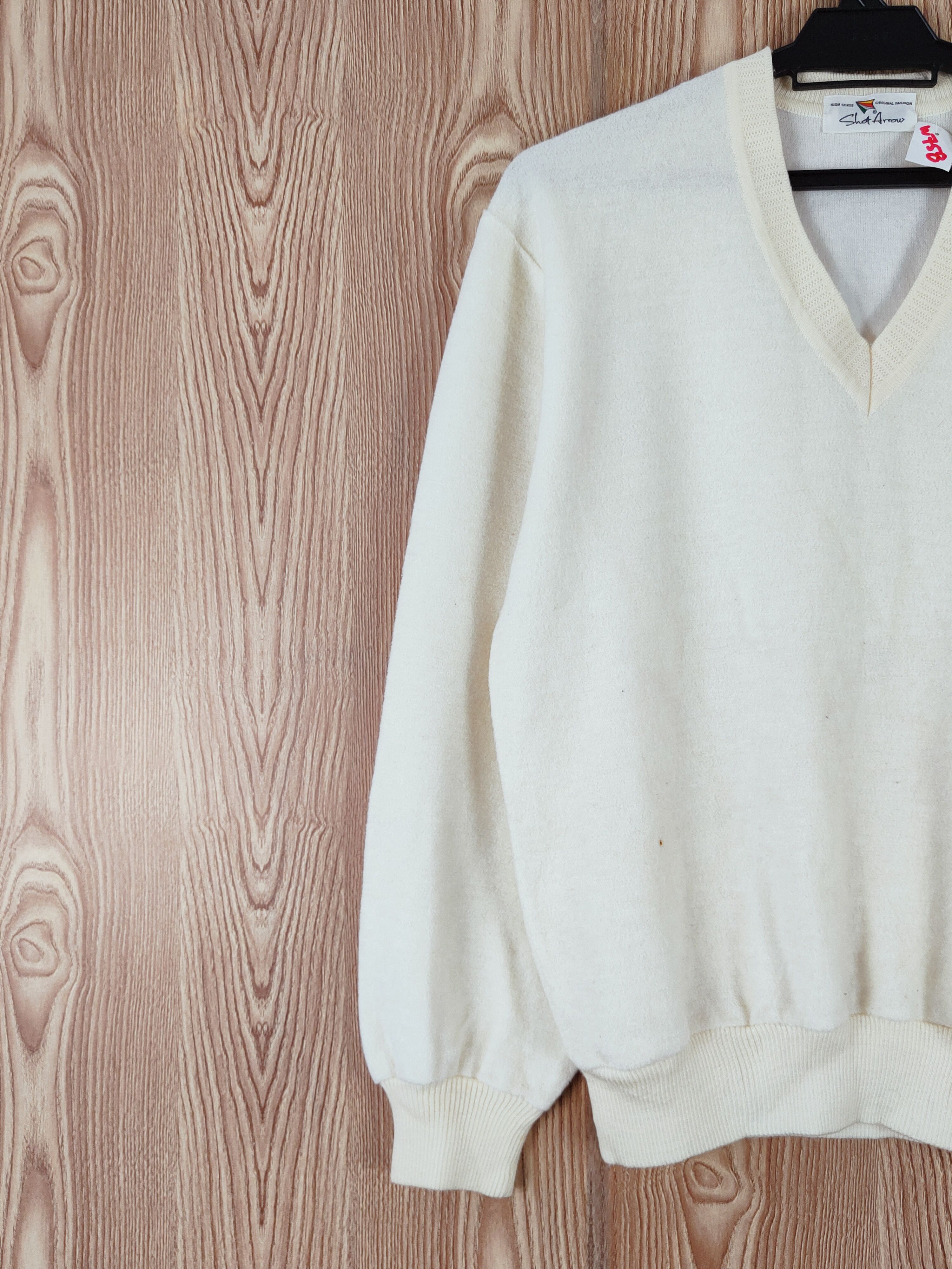 Vintage Shot Arrow Ivory Knitwear Sweatshirts #W758 Size US M / EU 48-50 / 2 - 3 Thumbnail