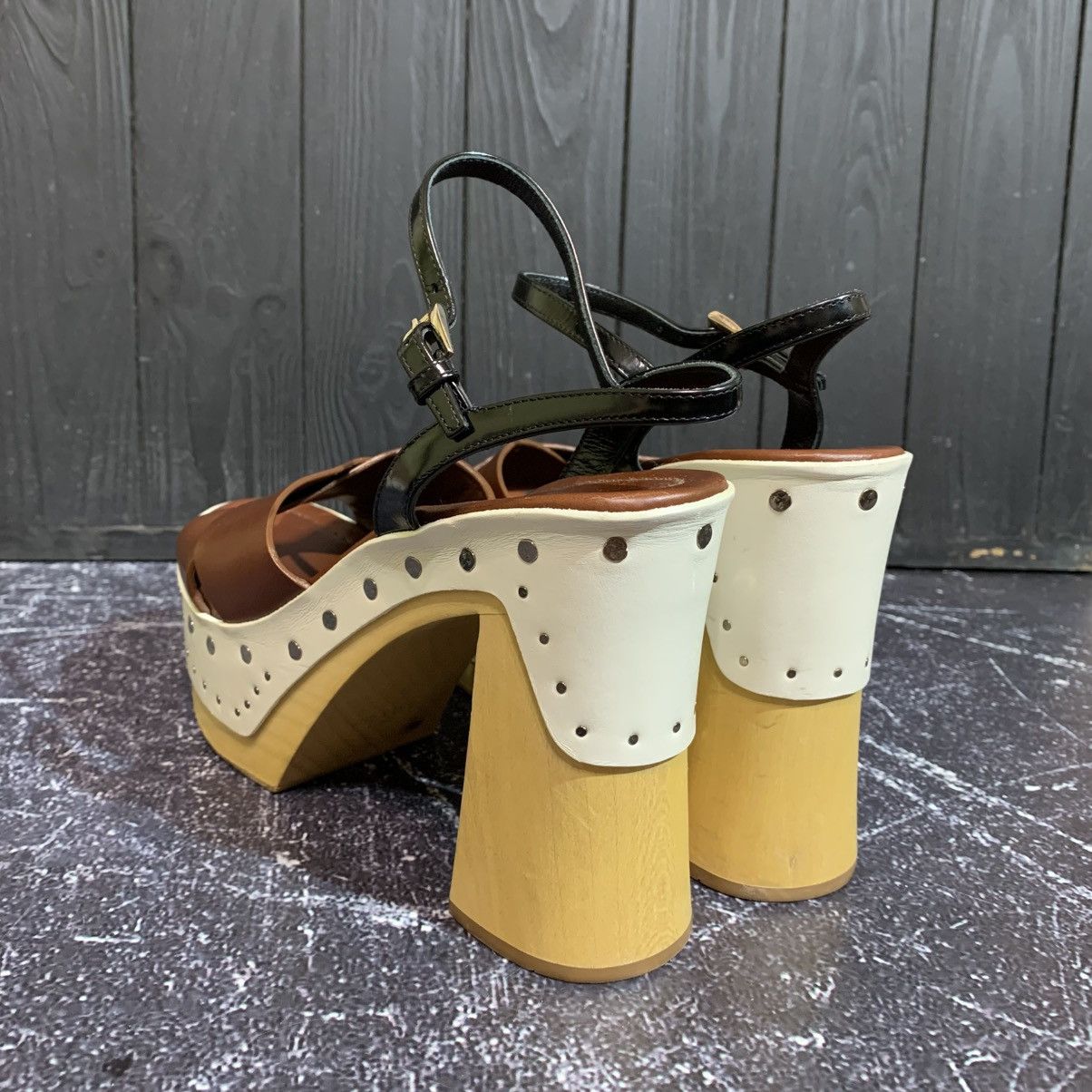 Prada Prada Colorblock Clog-Bottom Sandal Size 39.5 Size US 9.5 / IT 39.5 - 7 Thumbnail