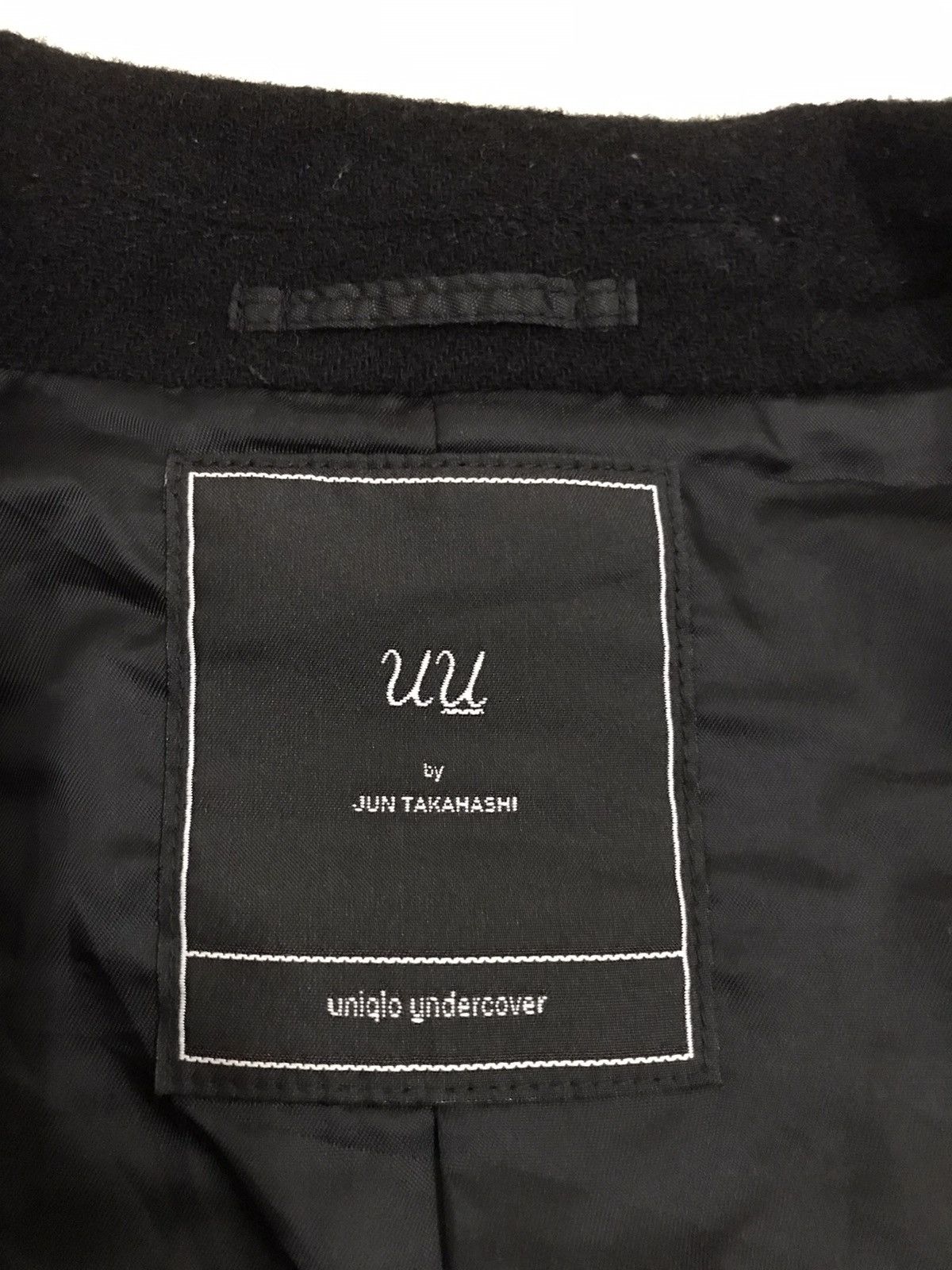 Jun Takahashi Undercover Jun Takahashi X Uniqlo Black Wool Coat jacket Size US L / EU 52-54 / 3 - 5 Thumbnail