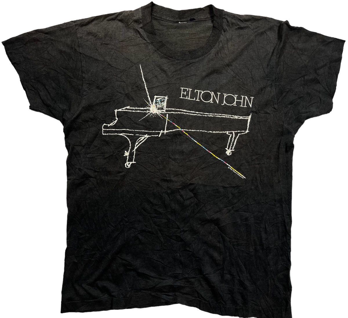 Band Tees × Vintage Vintage 80s 1986 Elton John World Tour 86/87 Size US L / EU 52-54 / 3 - 1 Thumbnail