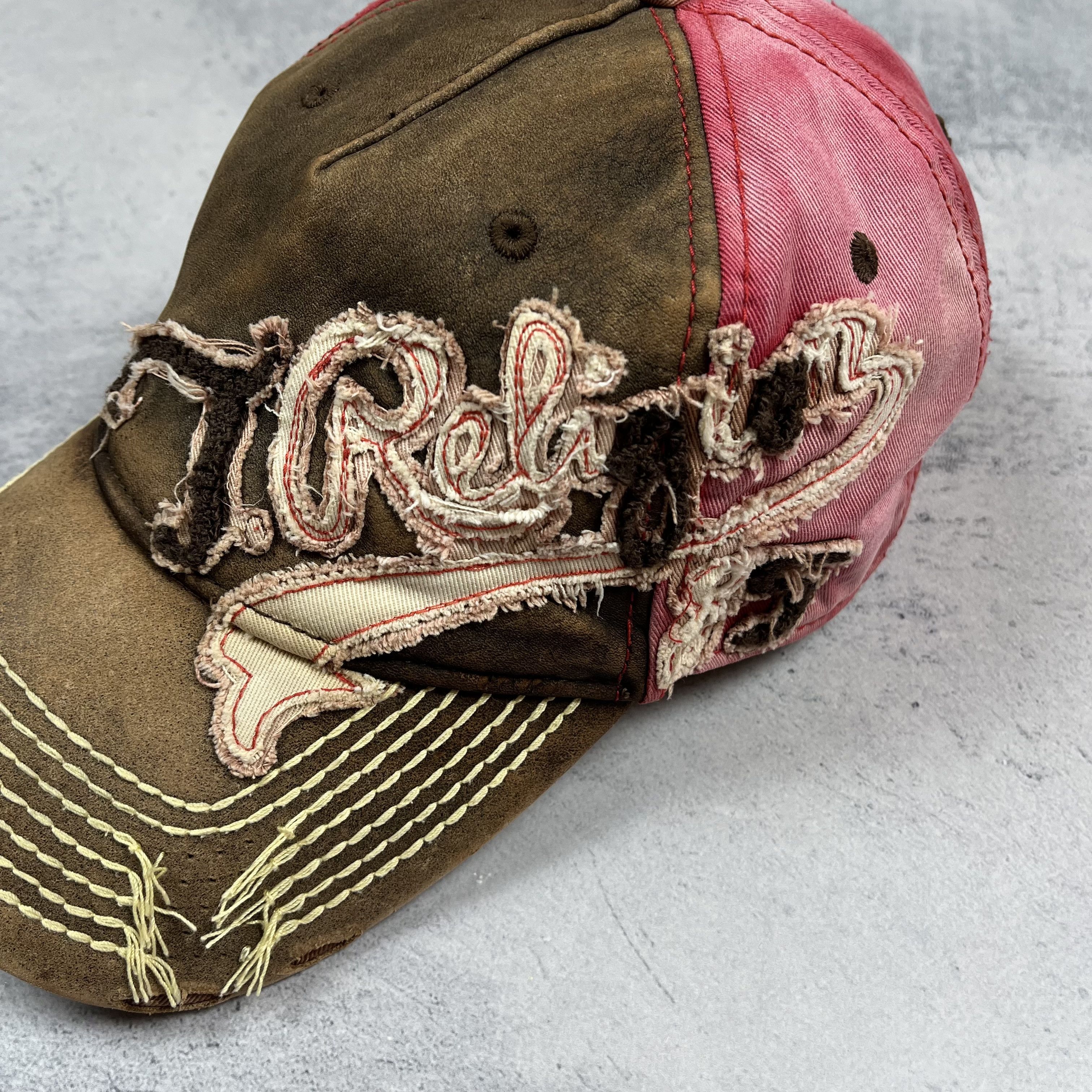 True Religion Crazy True Religion Y2K Leather Distressed Big Logo Cap Size ONE SIZE - 8 Thumbnail