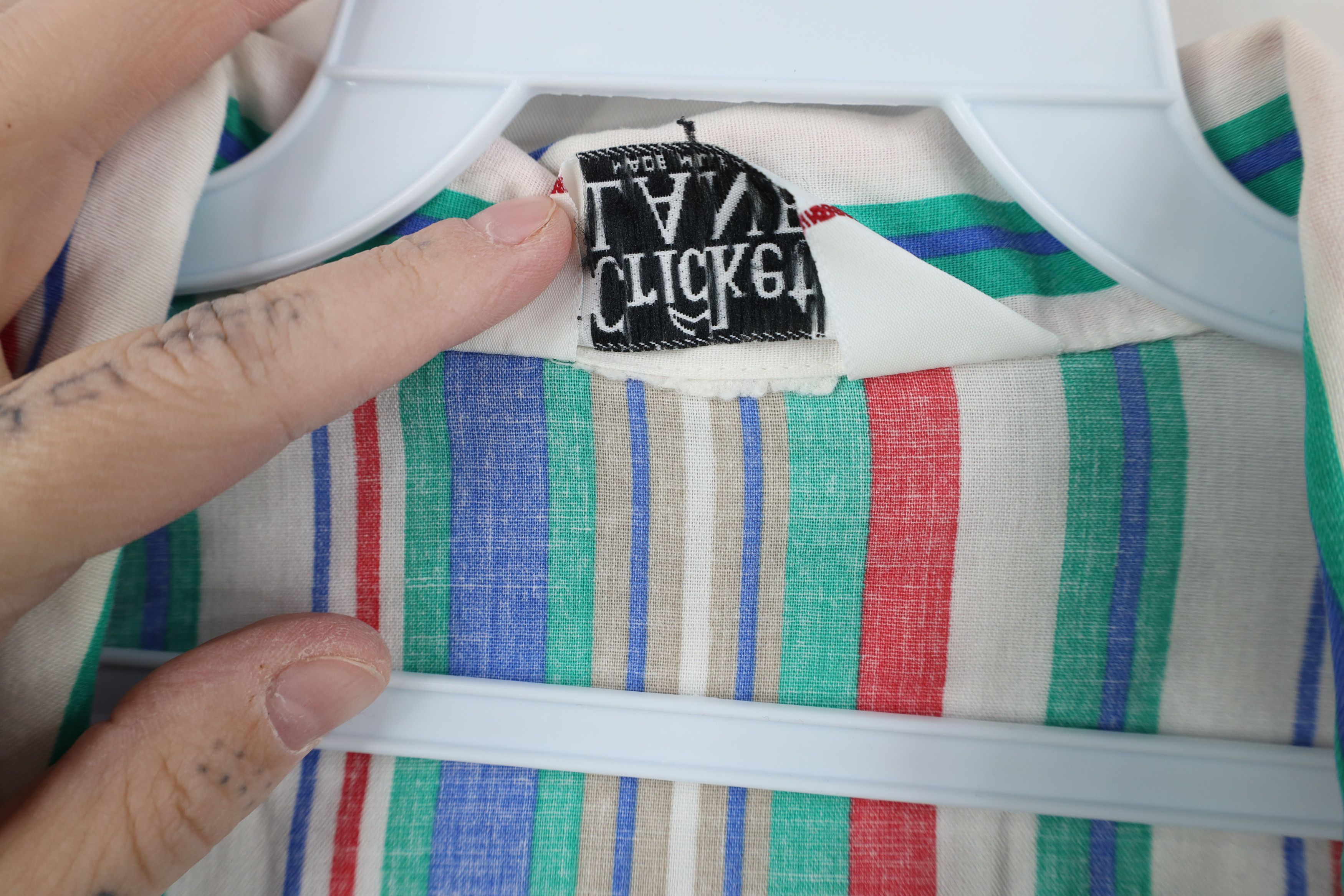 Vintage Vintage 90s Streetwear Block Camp Collar Button Shirt USA Size XL / US 12-14 / IT 48-50 - 8 Thumbnail