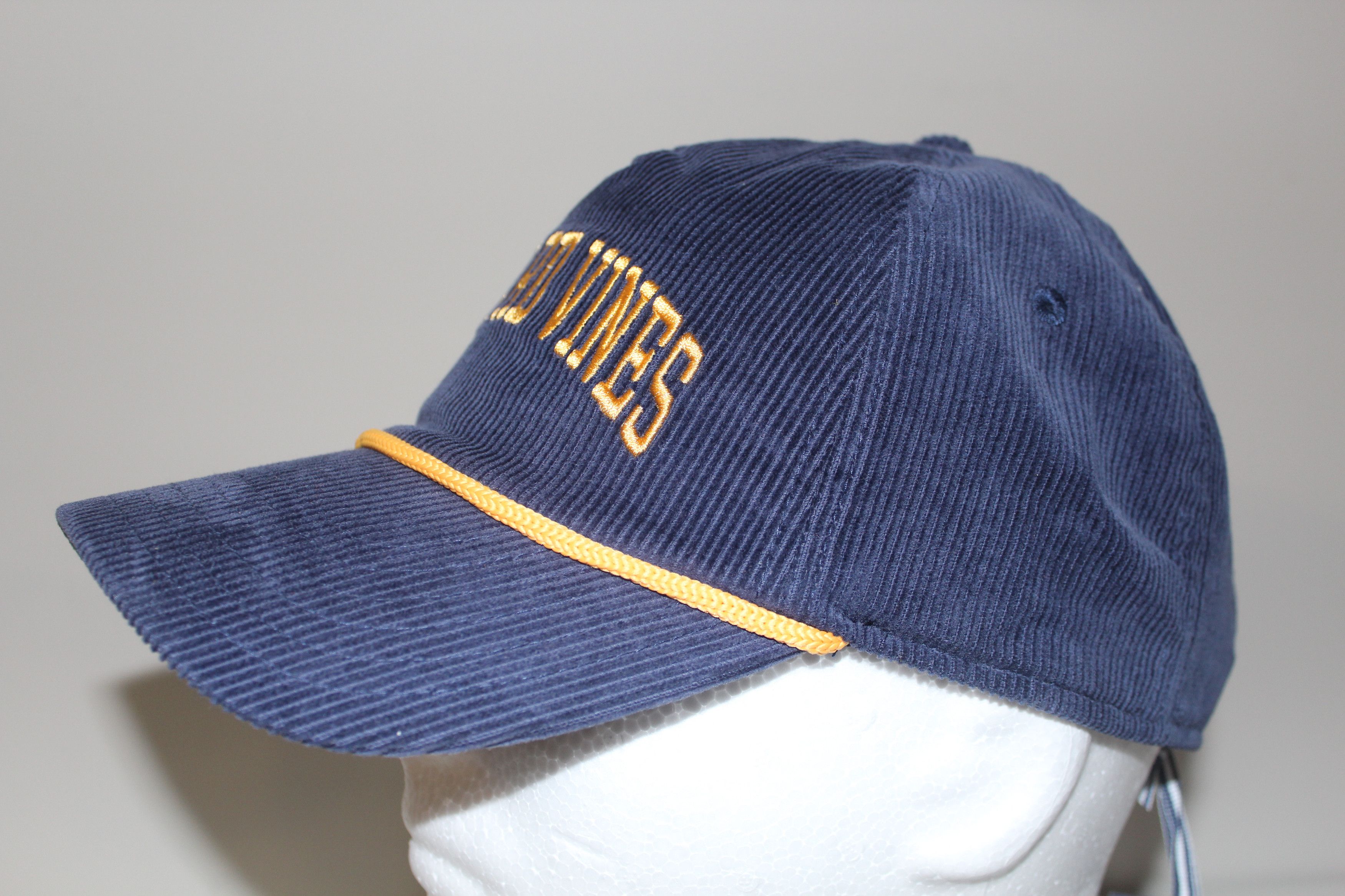 Vineyard Vines Vineyard Vines Blue Corduroy 5 Panel Snap Back Baseball Hat Size ONE SIZE - 3 Thumbnail
