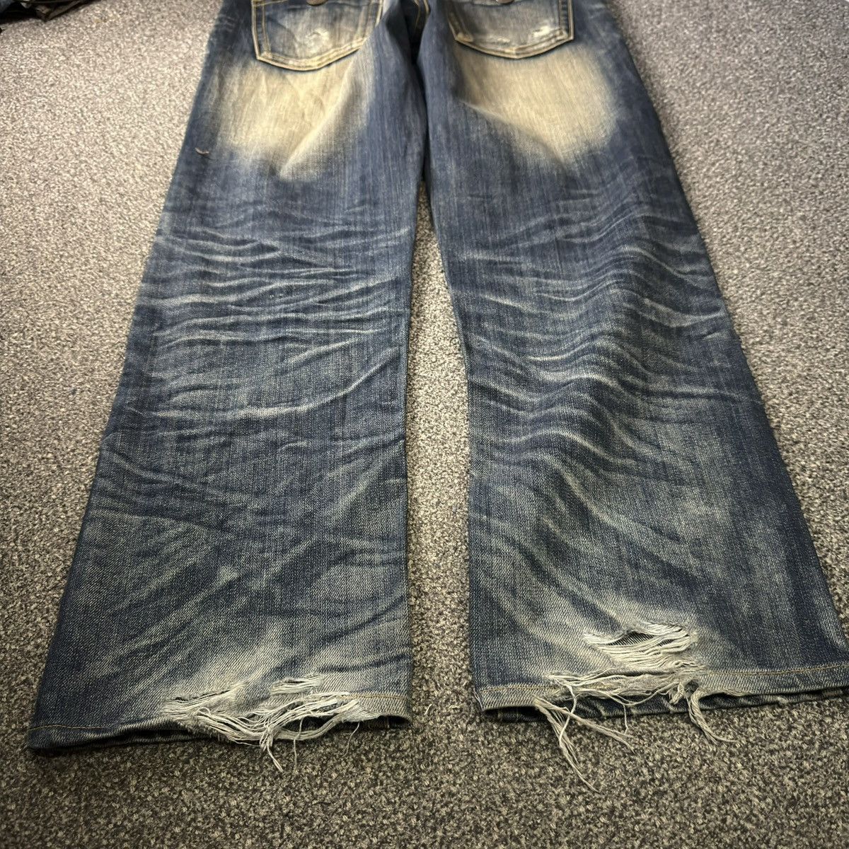 If Six Was Nine Y2k Attemp ConyCuny Boy Distressed Whisker Denim Size US 32 / EU 48 - 12 Thumbnail