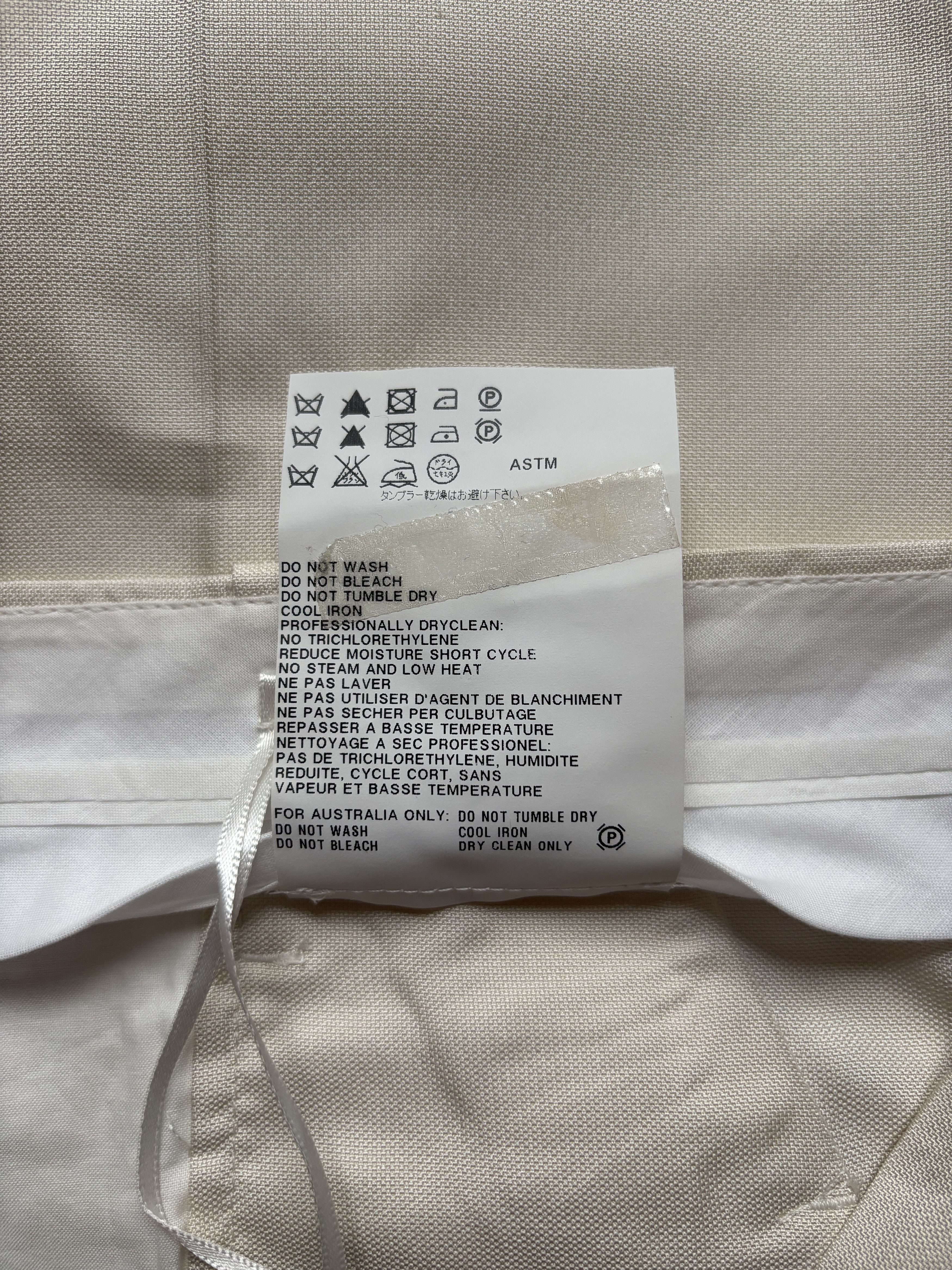 Jil Sander ⚡️QUICK SALE⚡️Jil Sander Cream Silk Trousers Pants Size 32" / US 10 / IT 46 - 5 Thumbnail