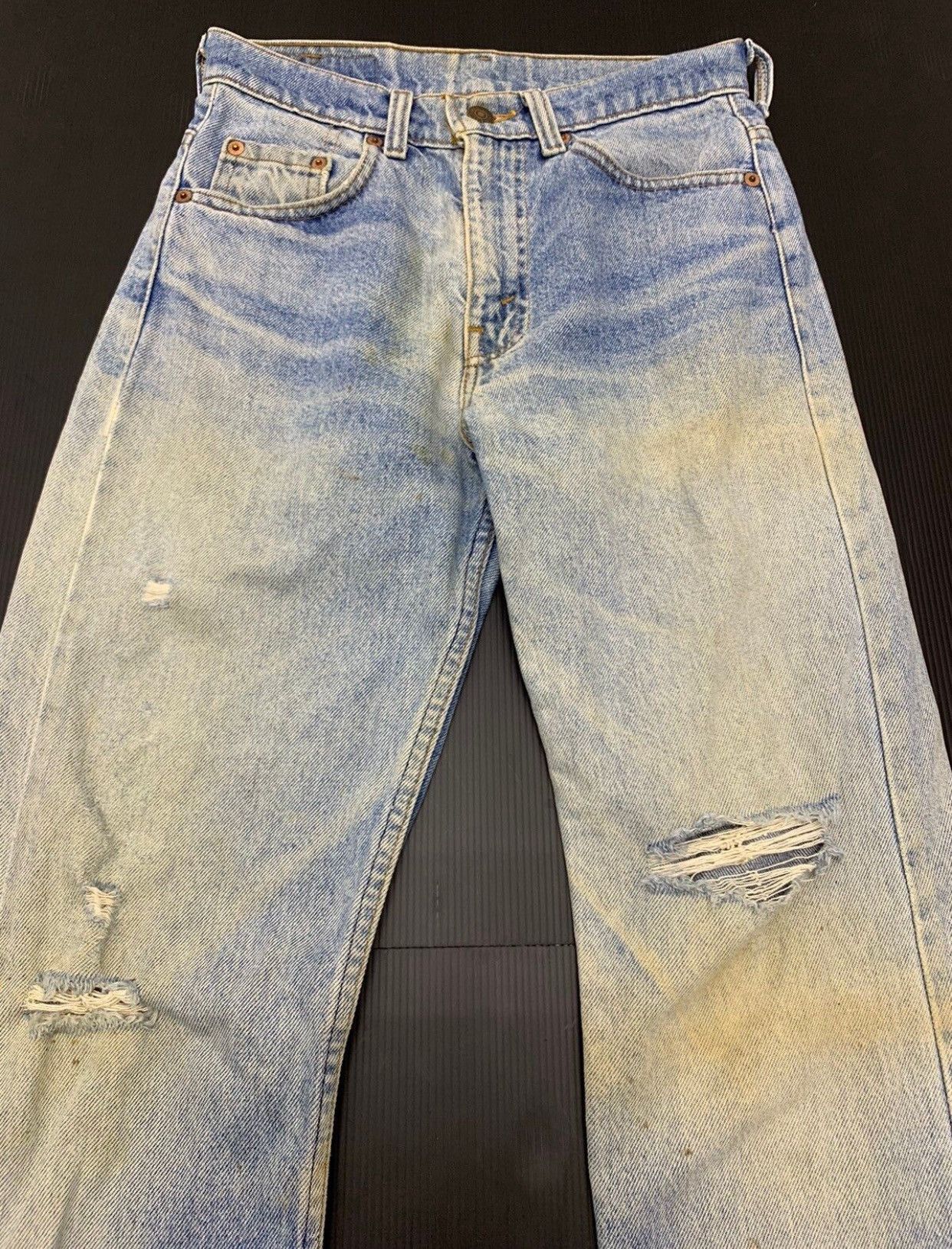 Levi's Vintage 90s Levis Made In Usa Distressed Jeans Single R Size US 28 / EU 44 - 3 Thumbnail