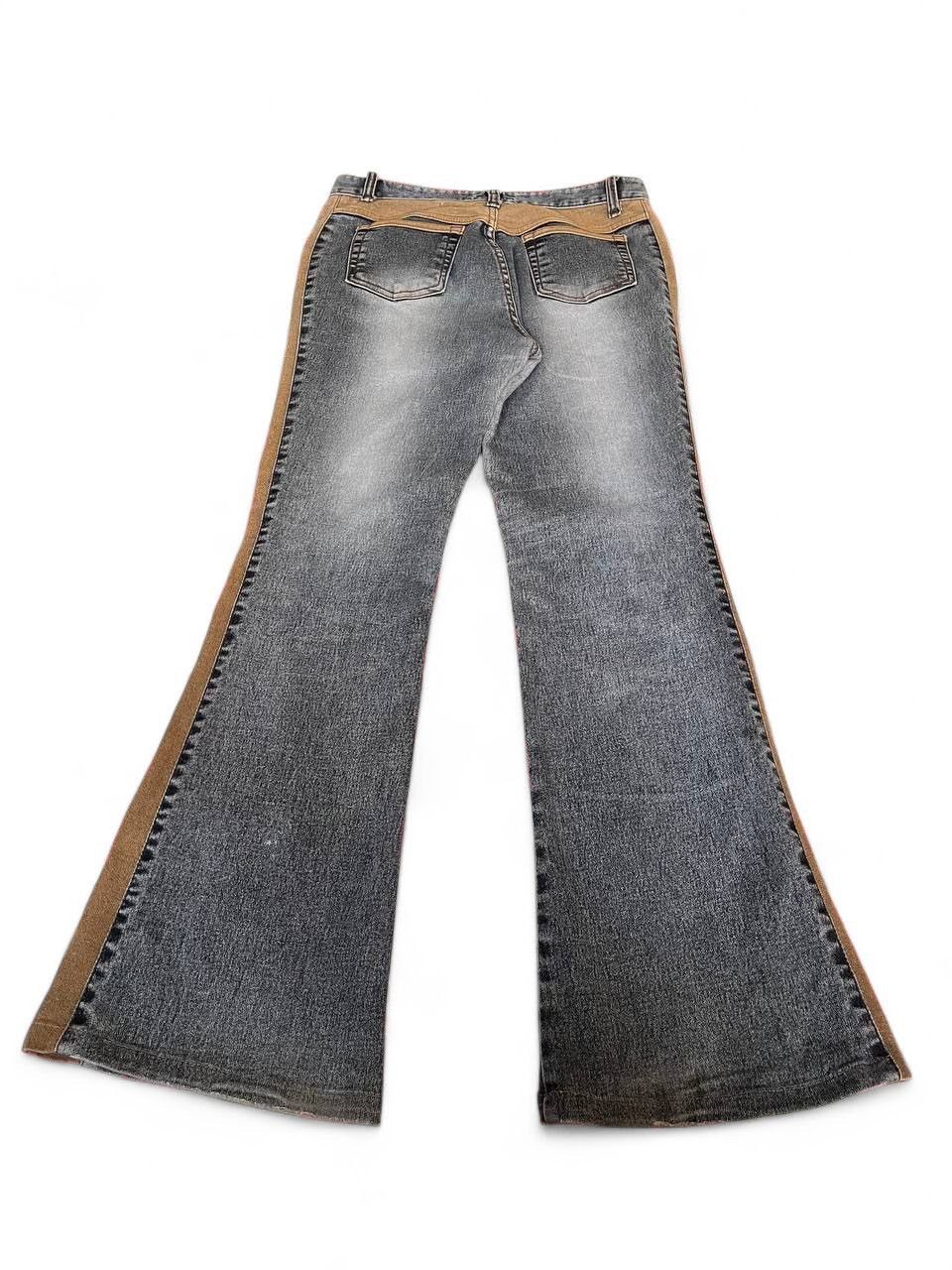 If Six Was Nine Flare Jeans Blue jam reconstruct distressed wide leg Size US 28 / EU 44 - 11 Thumbnail