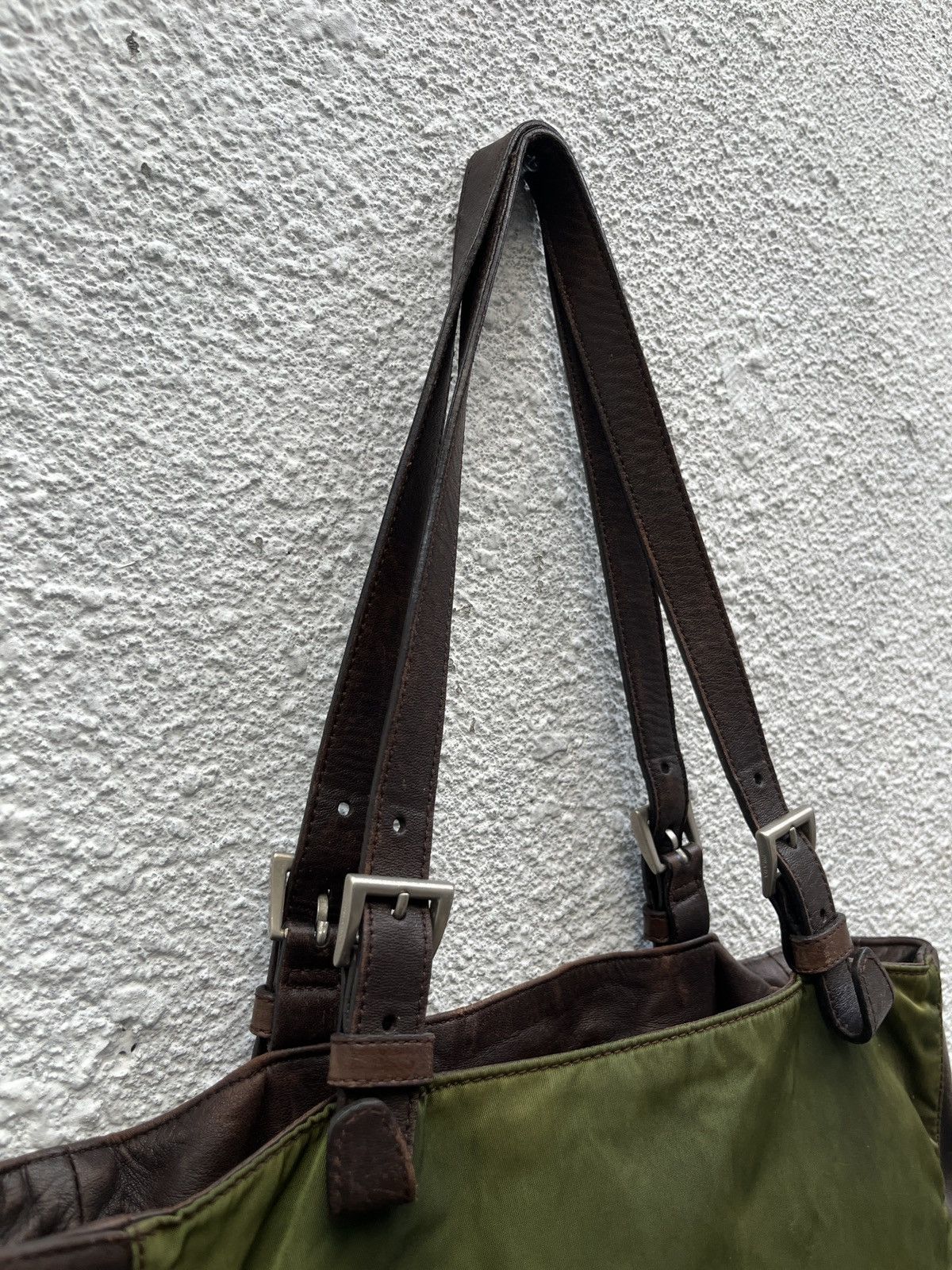 Prada Vintage Prada Tessuto Leather Tote Bag Size ONE SIZE - 16 Thumbnail