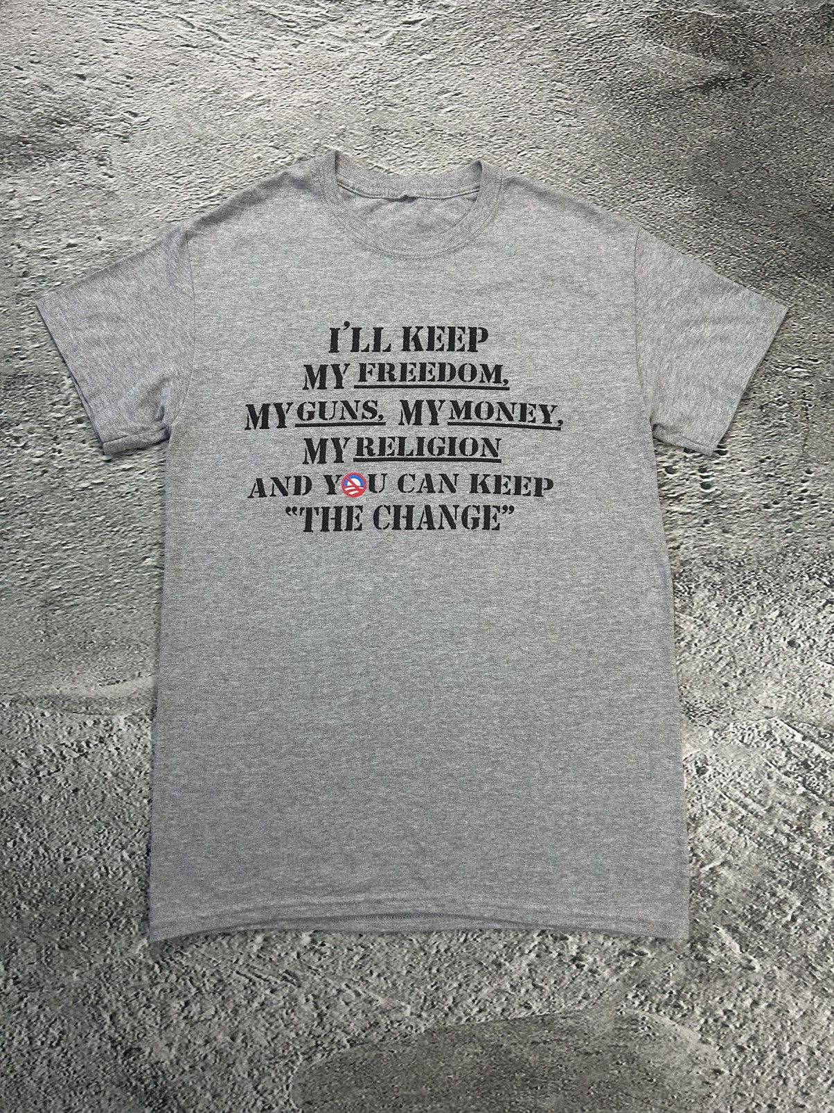 Other Vintage statement T-shirt grey freedom Size US S / EU 44-46 / 1 - 1 Thumbnail