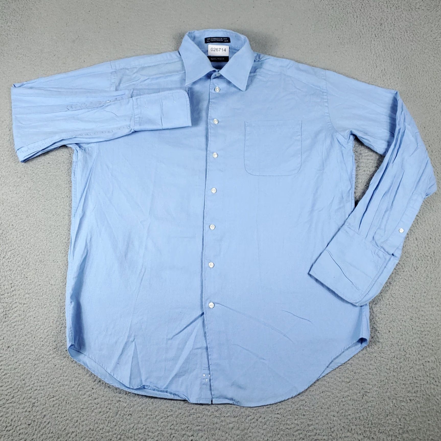 Nautica Nautica Men's Button-Up Shirt Size 16.5 Blue Long Sleeve Casual Classic Size US L / EU 52-54 / 3 - 2 Thumbnail