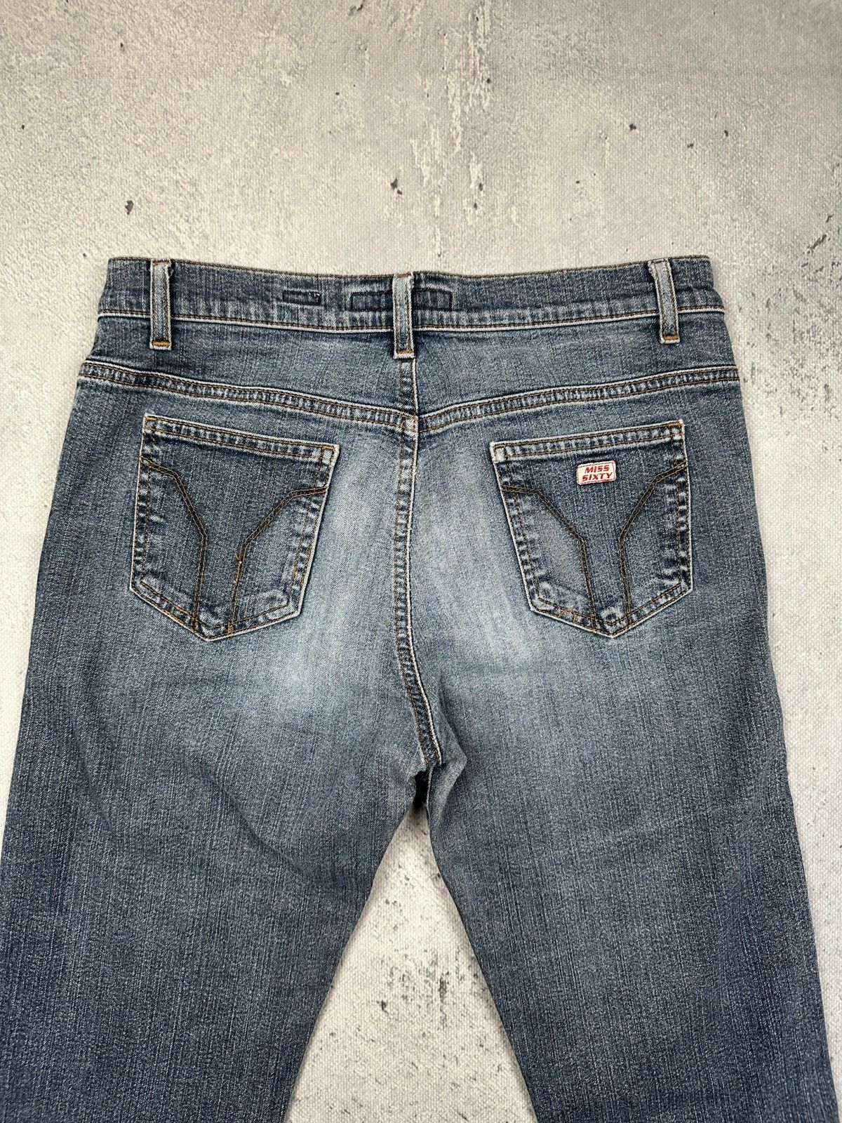 Miss Sixty Miss Sixty Tommy Bootcut Low Rise Blue Denim Flared Jeans Size 28" / US 6 / IT 42 - 11 Thumbnail