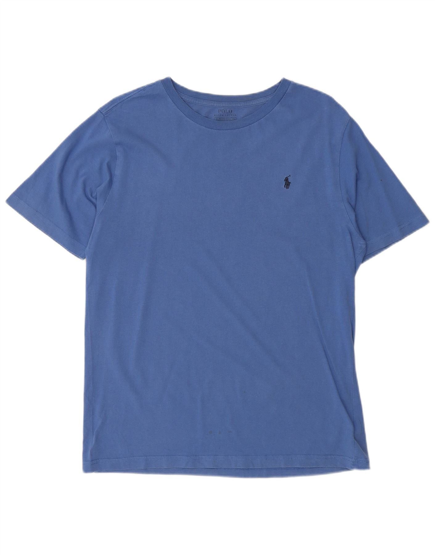 Polo Ralph Lauren Boys T-Shirt Top 15-16 Years XL Blue Cotton Size XL / US 12-14 / IT 48-50 - 1 Thumbnail