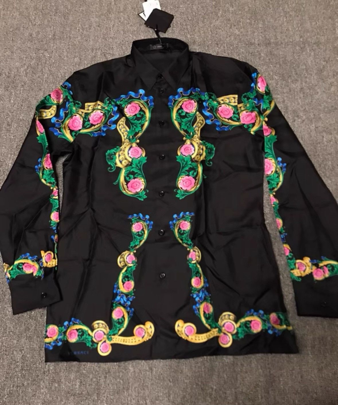Versace Versace Mulberry silk printed shirt Size US L / EU 52-54 / 3 - 3 Thumbnail