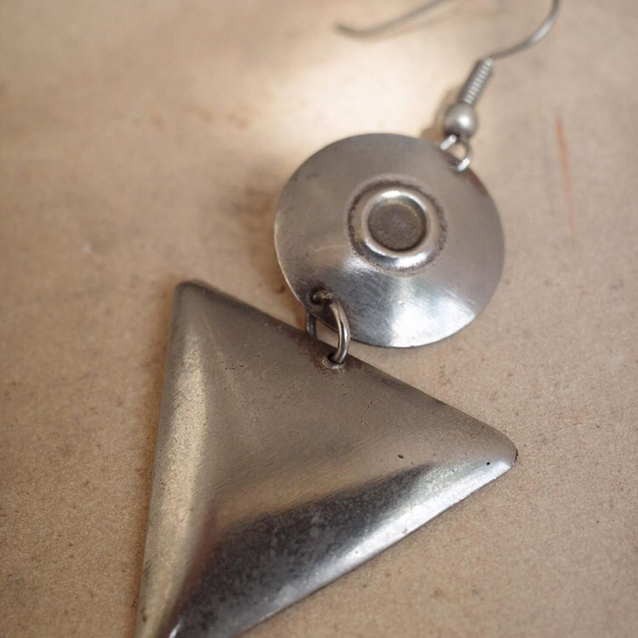 Vintage Vintage Silver Deco Earrings Size ONE SIZE - 2 Thumbnail