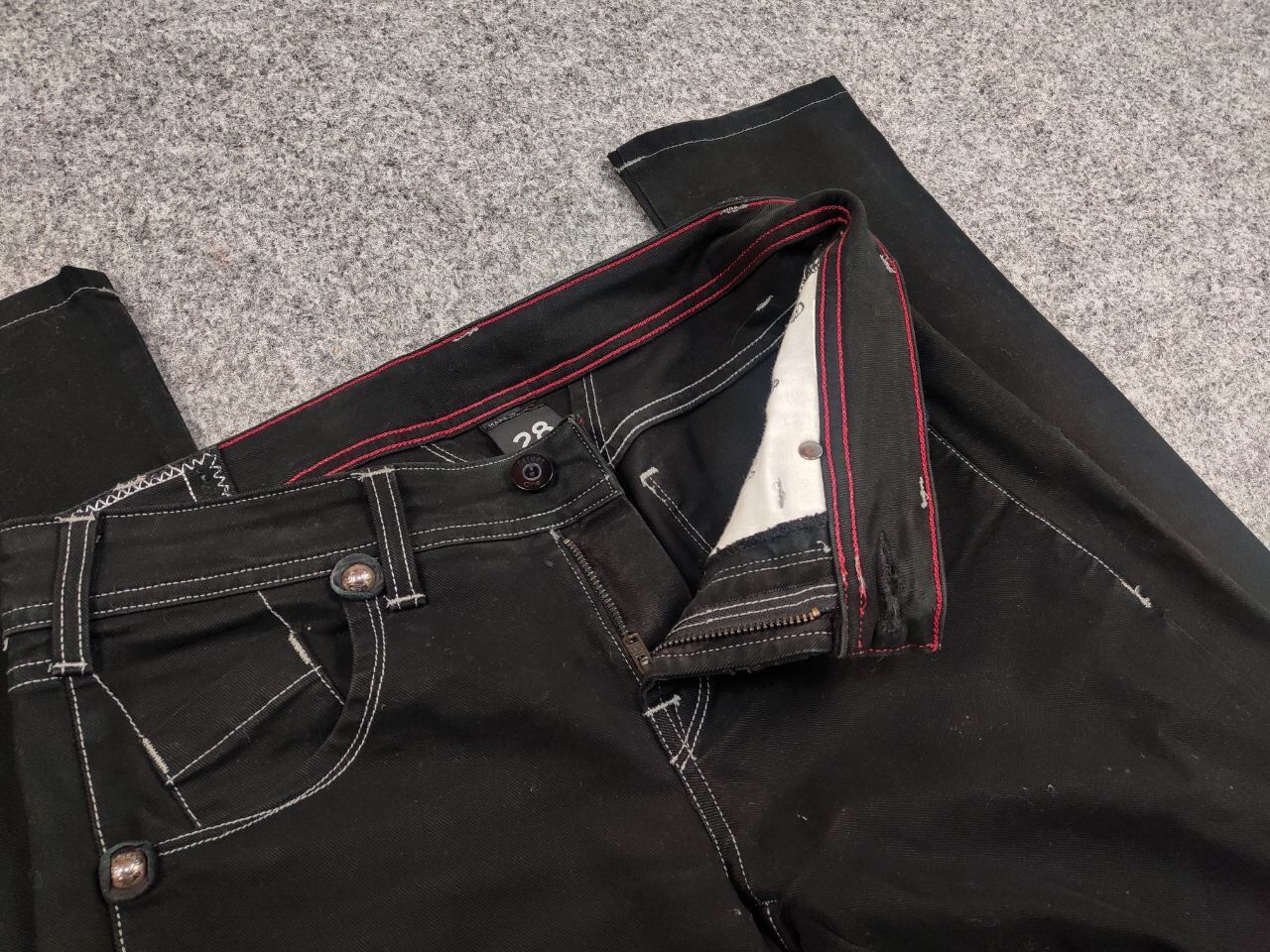 Marithe + Francois Girbaud Marithe Francois Girbaud Design Black Denim Slim Jeans Size US 28 / EU 44 - 9 Thumbnail