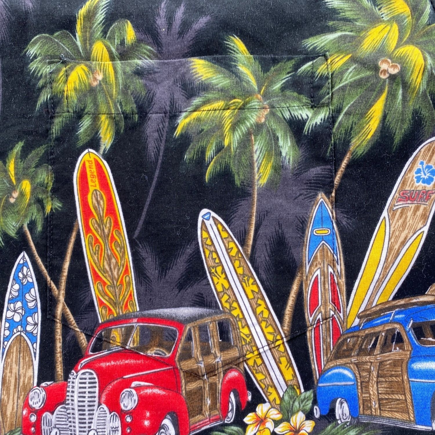 Pacific Legend Pacific Legend Men's Woodie Surfboard Hawaiian Shirt XXL Size US XXL / EU 58 / 5 - 7 Thumbnail