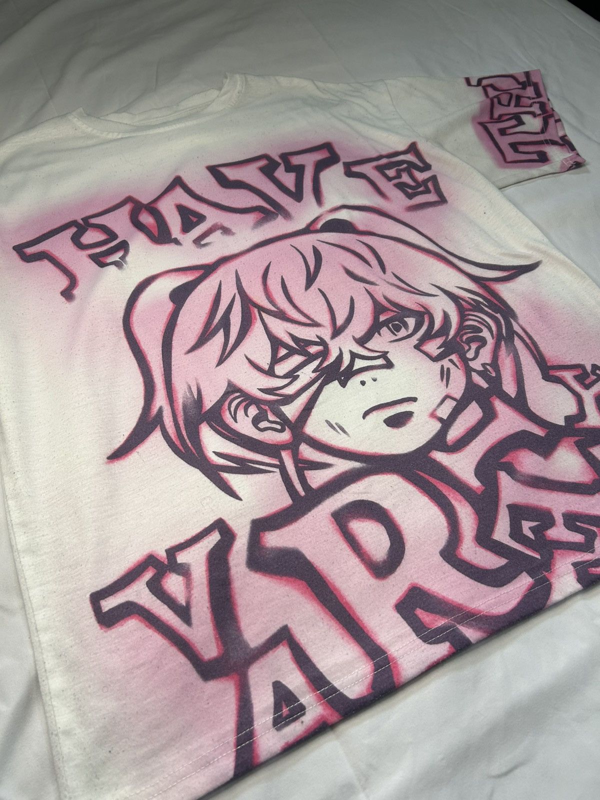 Other PINK N WHITE GRAFATTI TEE Size US L / EU 52-54 / 3 - 2 Thumbnail