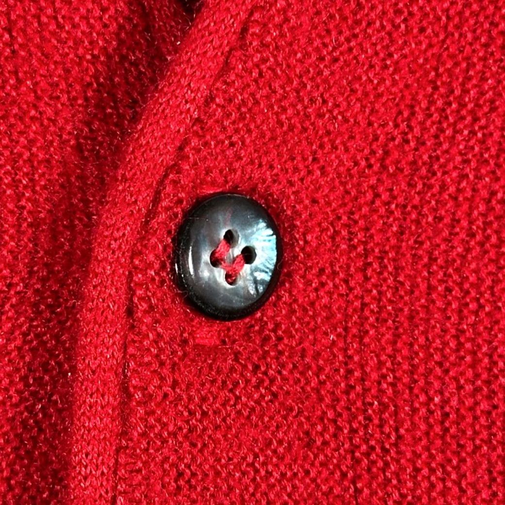 Vintage VINTAGE Robert Bruce Cardigan Sweater Adult MEDIUM Red Orlon Par 70 Golf 70s Mens Size US M / EU 48-50 / 2 - 5 Thumbnail