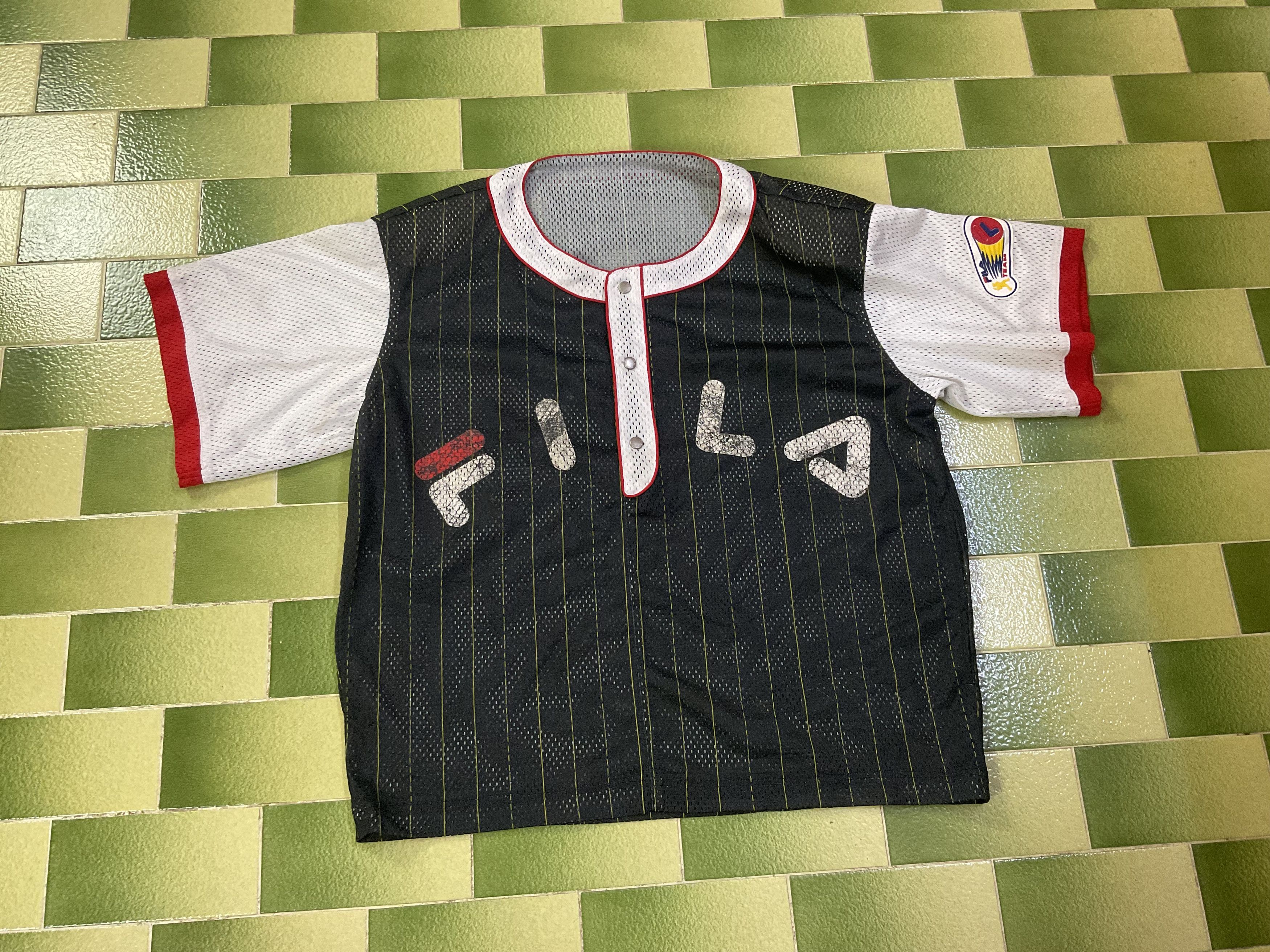 Fila Vintage 1999 Fila Team Baseball Mesh Jersey Shoulder Pads Size US L / EU 52-54 / 3 - 1 Thumbnail