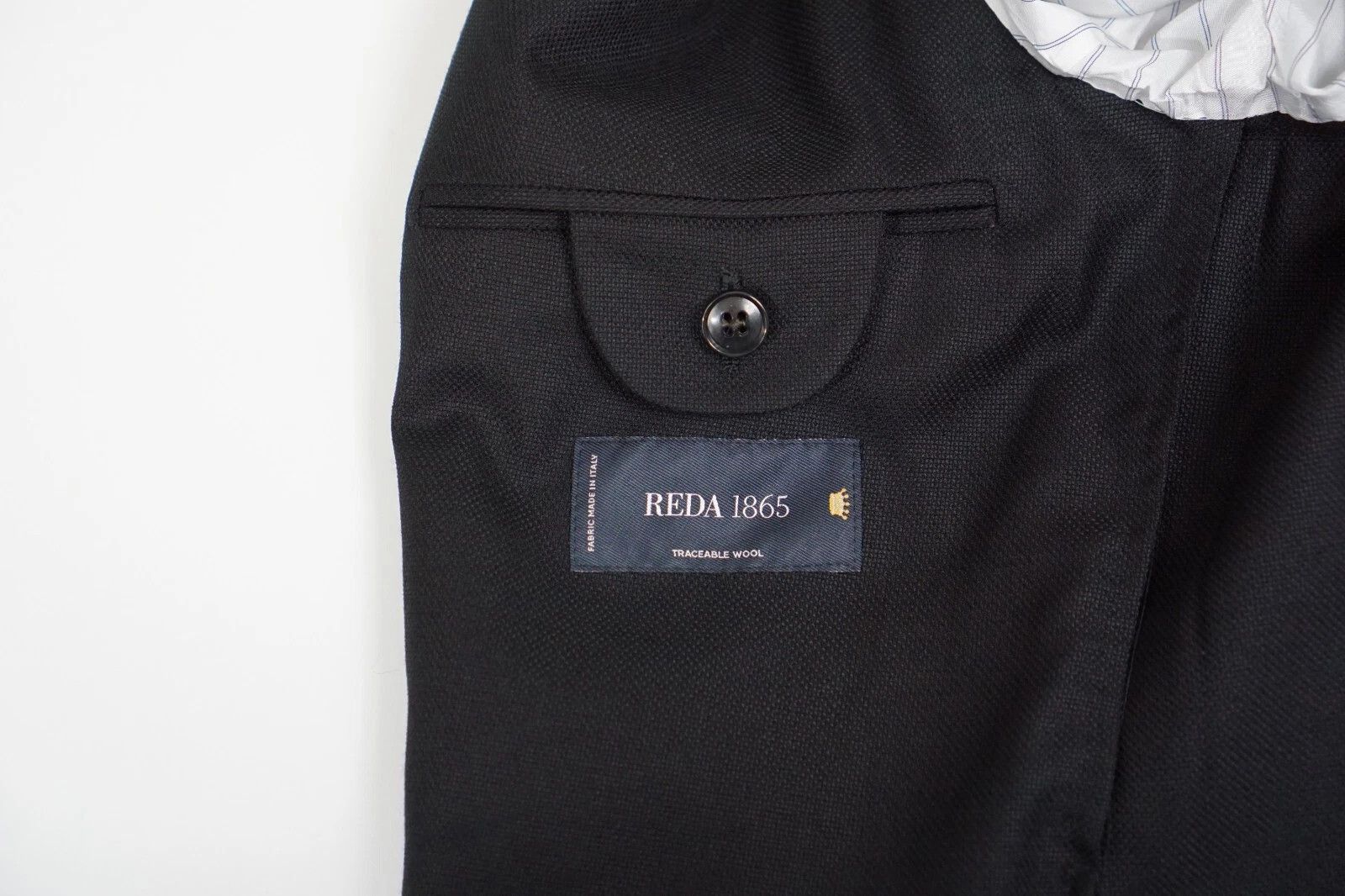 Suitsupply Men Suitsupply Blazer Havana Patch Unlined Black Reda US38L Size 38L - 6 Thumbnail