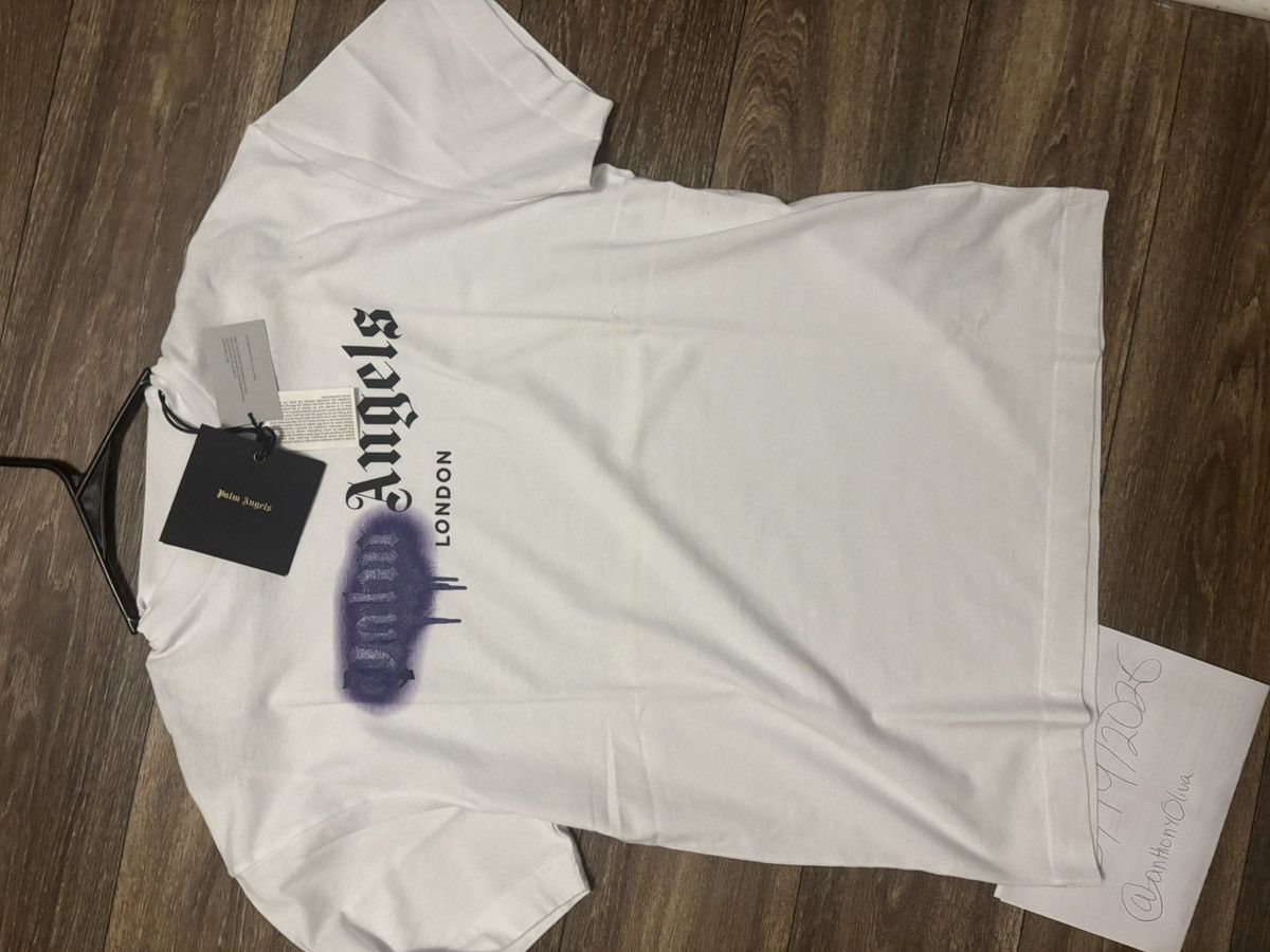 Palm Angels White spray tee Size US M / EU 48-50 / 2 - 1 Thumbnail