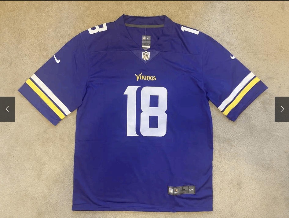 Nike S-XL Mens Stitched Nike Jersey - Justin Jefferson Vikings Size US S / EU 44-46 / 1 - 1 Thumbnail