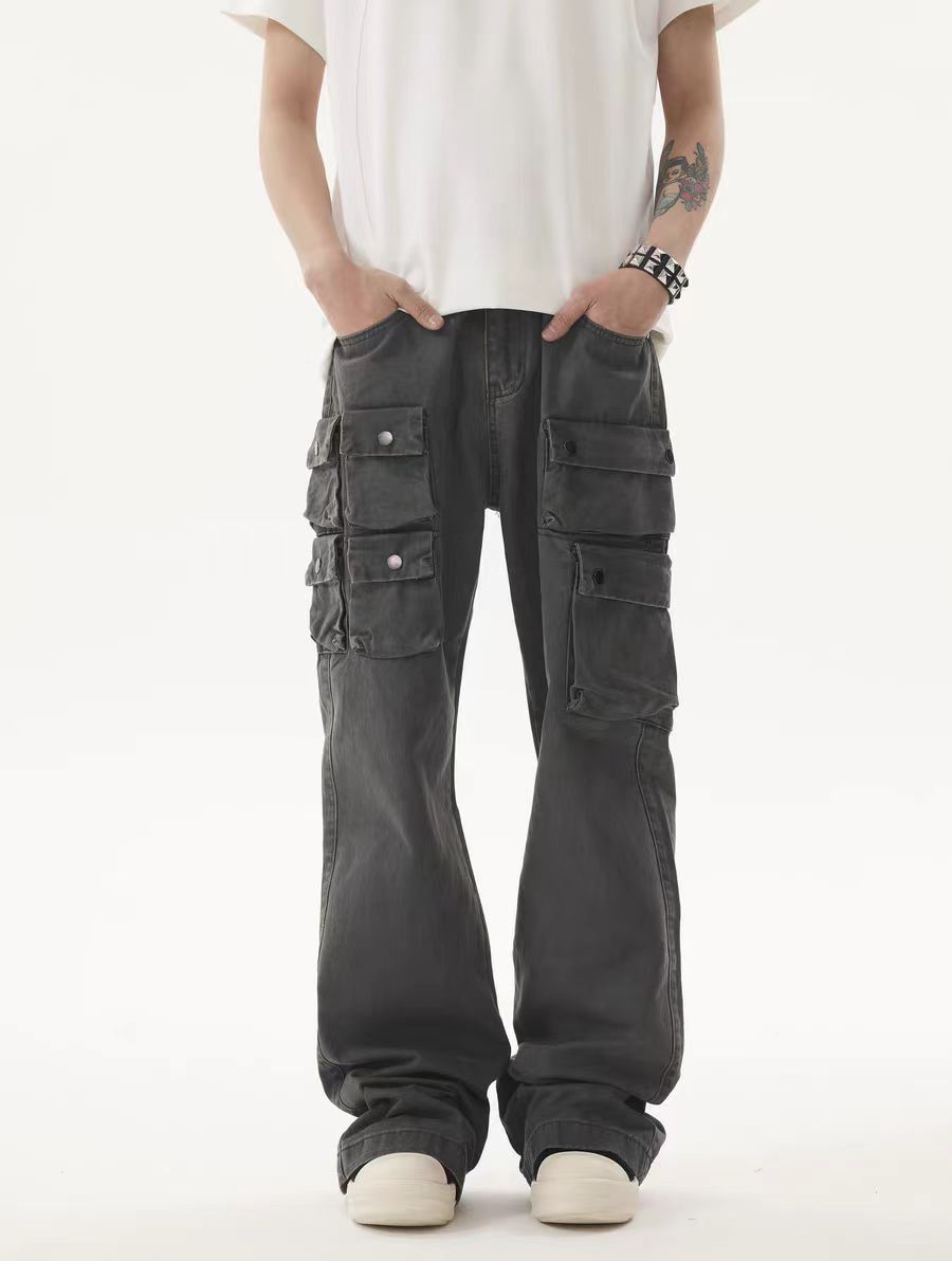 Japanese Brand × Jean Gray Washed and Aged Small Pocket Design Jeans Size US 30 / EU 46 - 1 Thumbnail