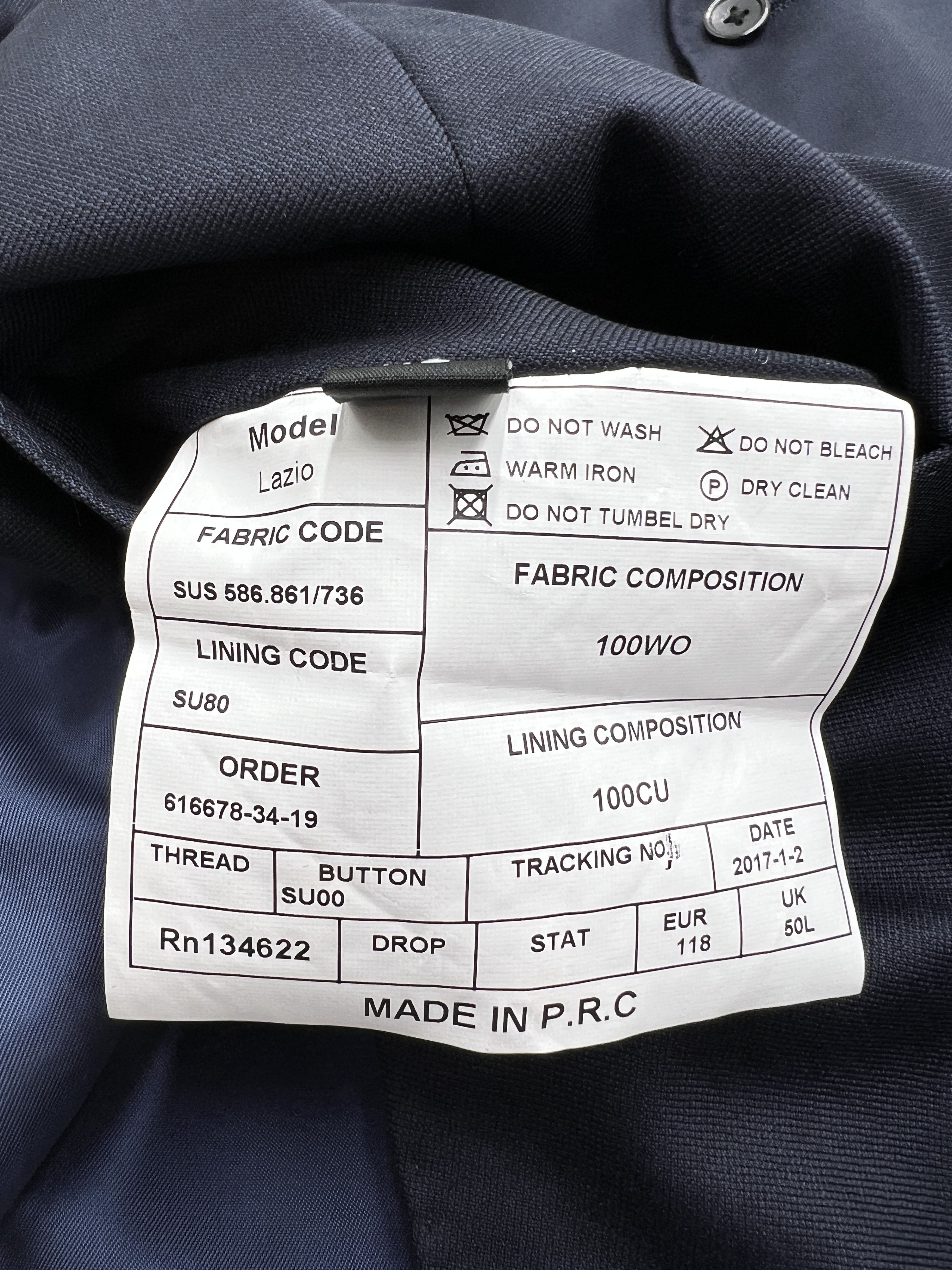 Suitsupply Lazio Wool Formal Blazer Waistcoat Suit EU:118; UK/US:50L Size 50L - 13 Thumbnail