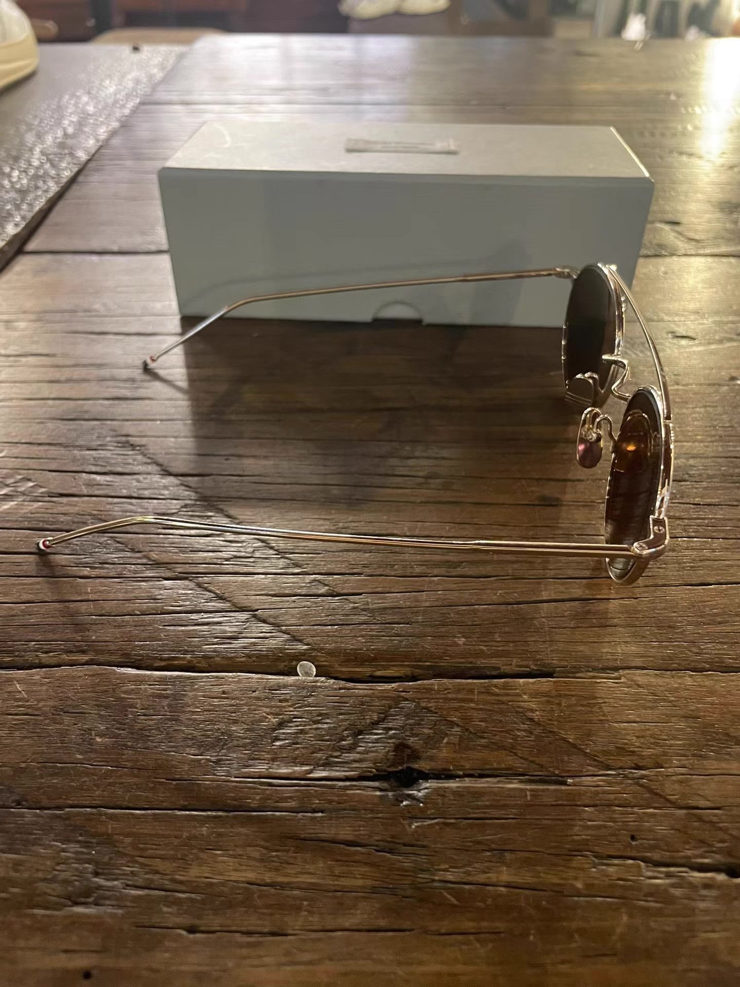 Thom Browne Thom Browne 12K gold-plated frame gold lens sunglasses Ｑ25 Size ONE SIZE - 2 Thumbnail