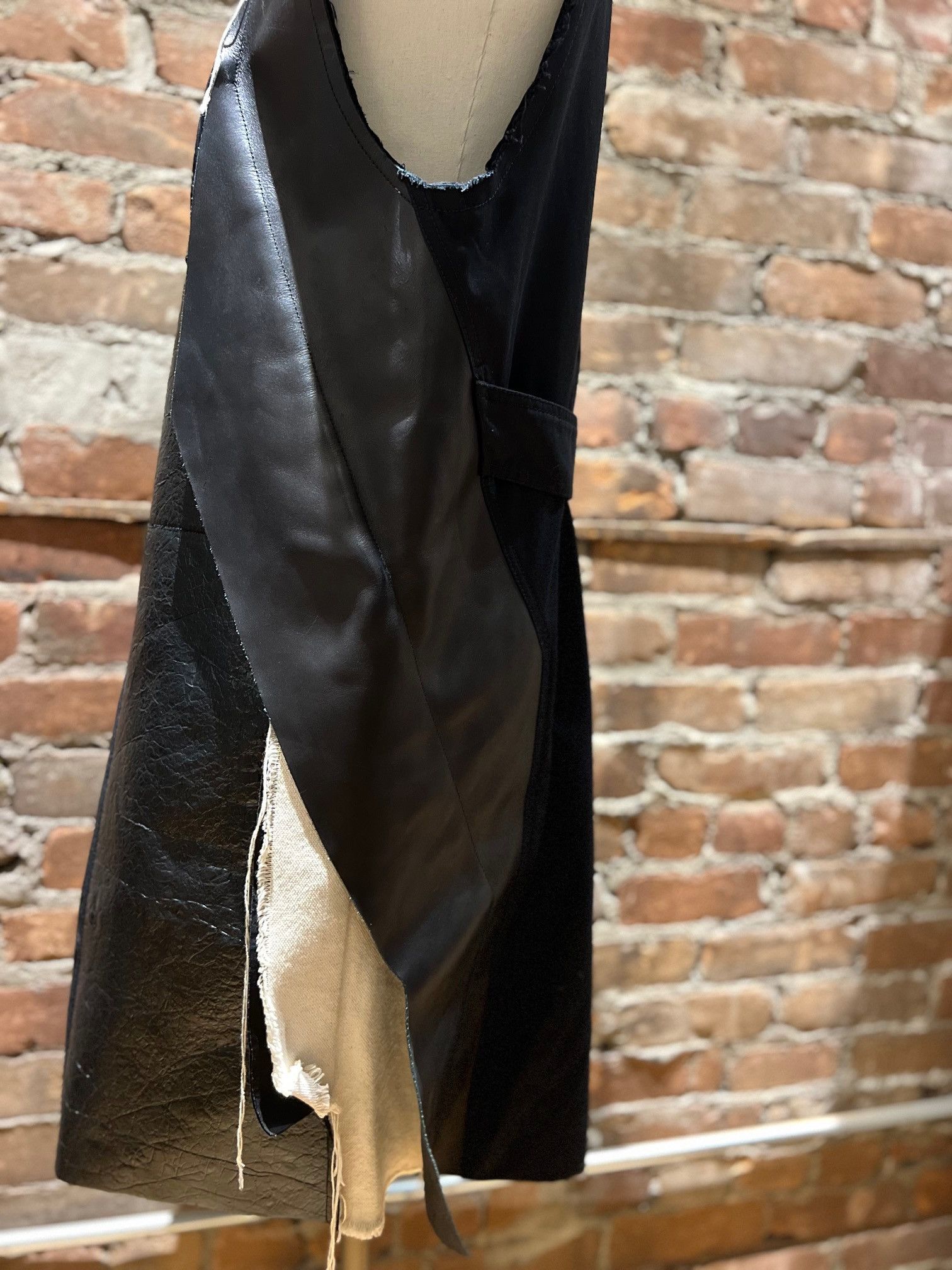 Rick Owens Rick Owens Mainline Mock Neck Leather Vest Size US M / EU 48-50 / 2 - 8 Thumbnail