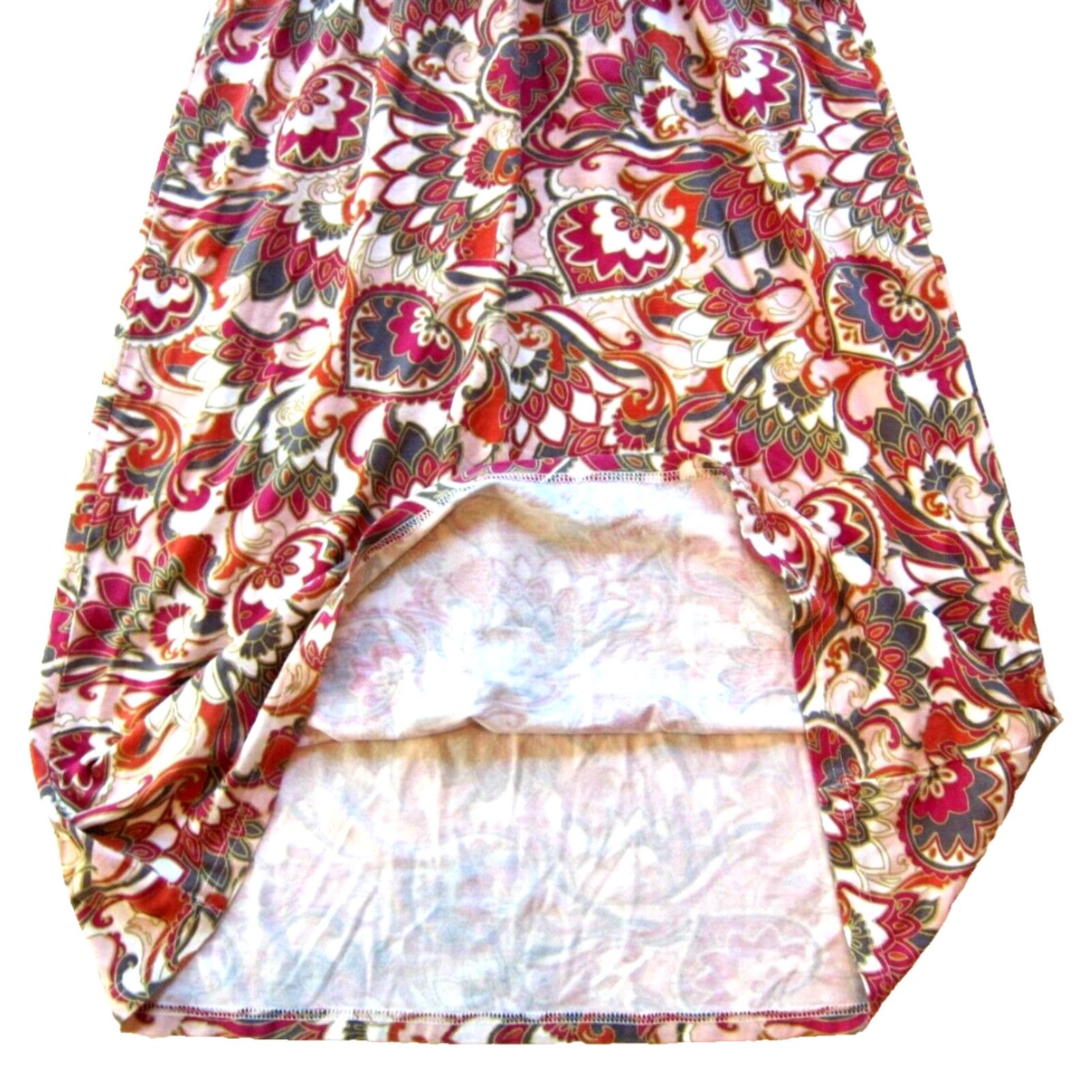 Vintage Aventura Pink Grey Orange Floral Midi Sheath Tank Dress S Size S / US 4 / IT 40 - 5 Thumbnail