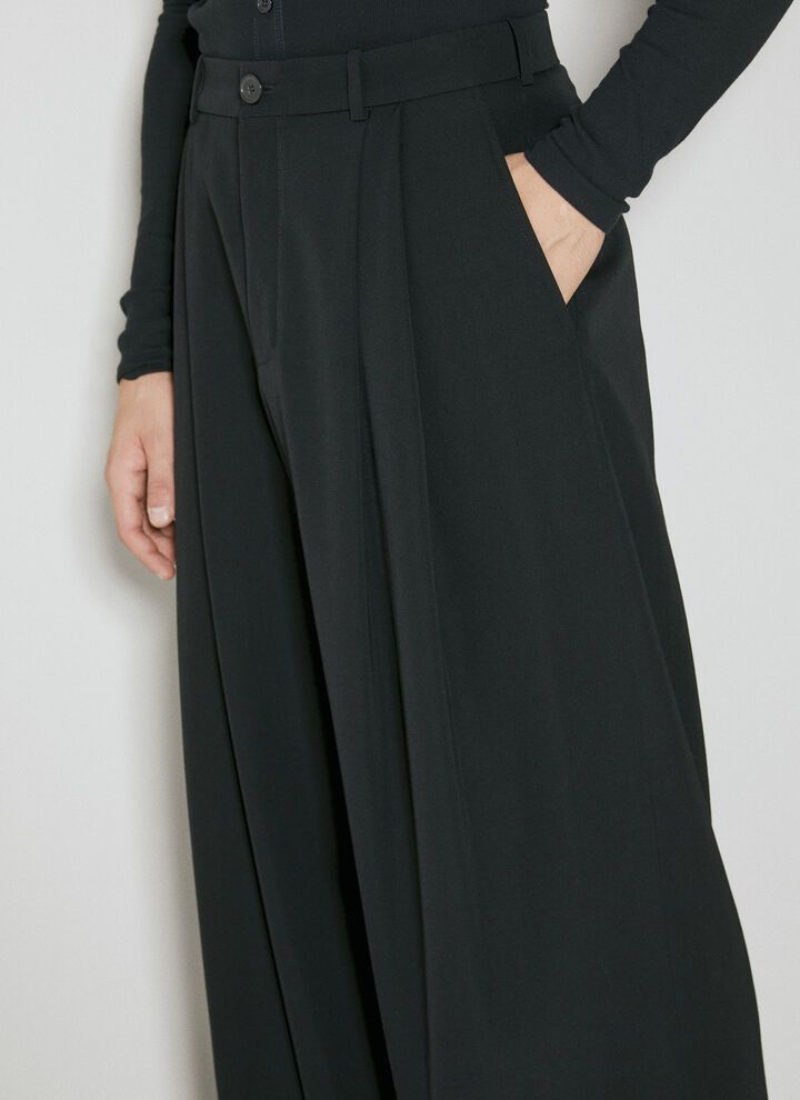 Saint Laurent Paris o1bcso1str0924 Wide Leg Pants in Black Size US 36 / EU 52 - 5 Thumbnail