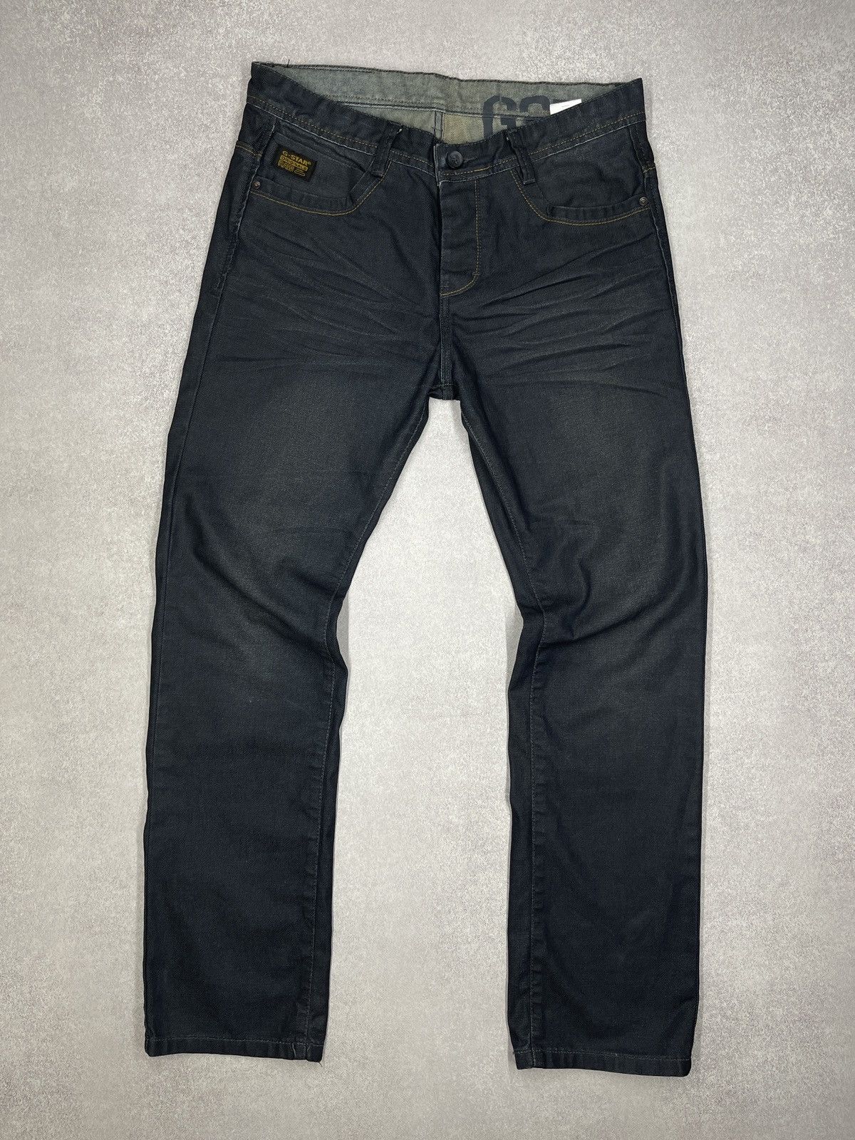 G-Star Mens G Star Raw Bladeloose Kraft Embro Jeans Navy Big Logo Size US 34 / EU 50 - 6 Thumbnail