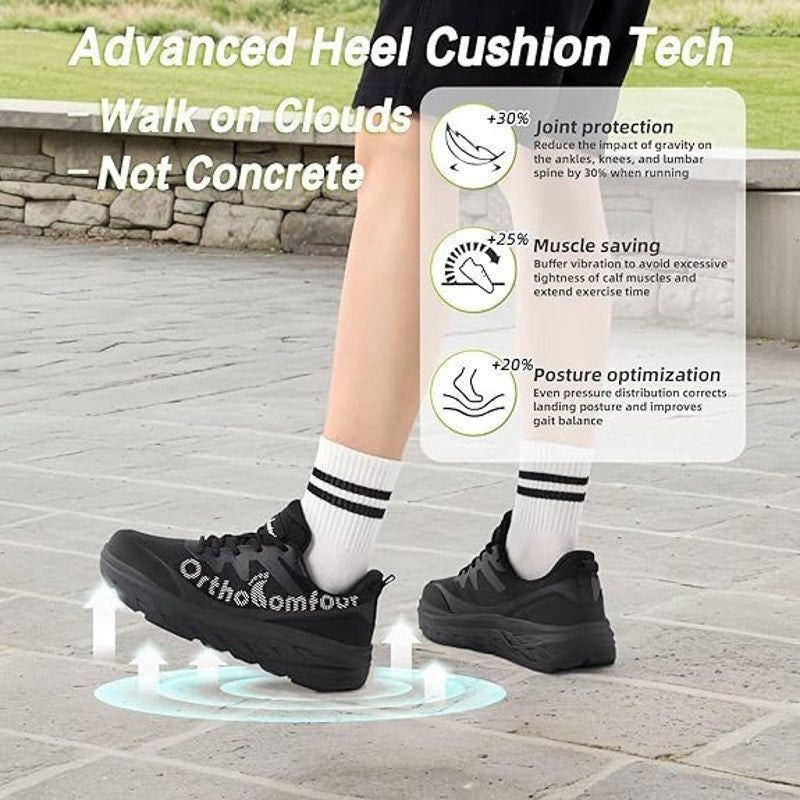 Other OrthoComfoot Women Size 11 Black Lace-Up Orthopedic Sneakers Size US 11 / IT 41 - 6 Thumbnail